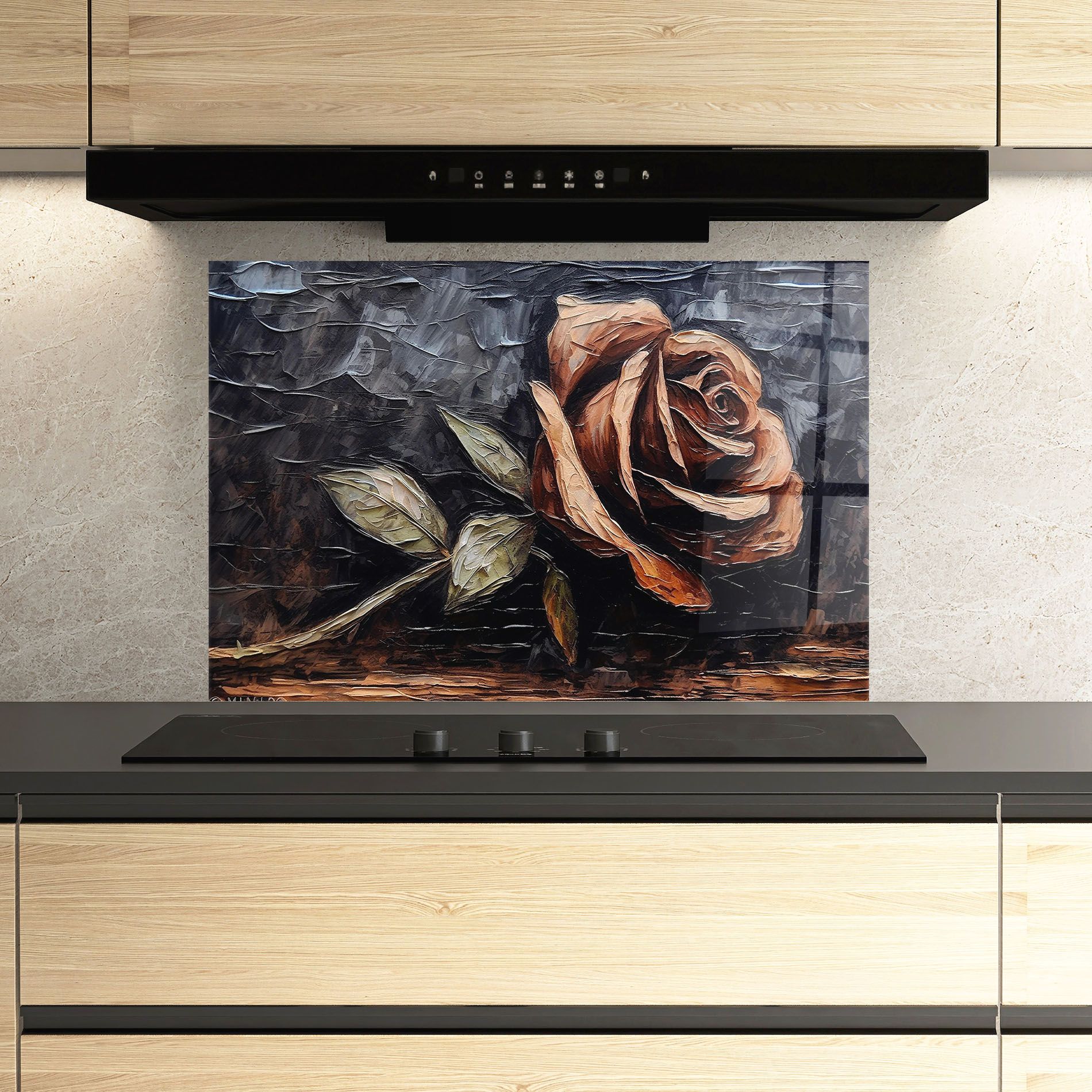 Dirty Red Rose Art mockup 3