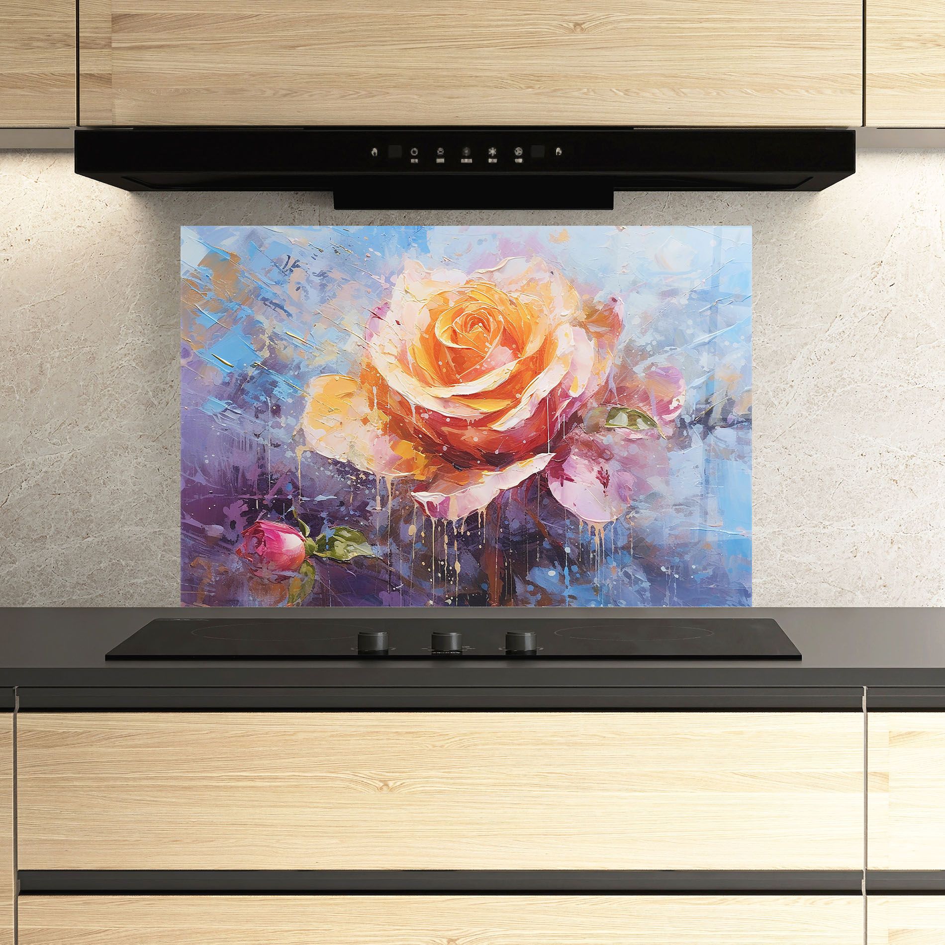 Orange Pink Peony Art mockup 3