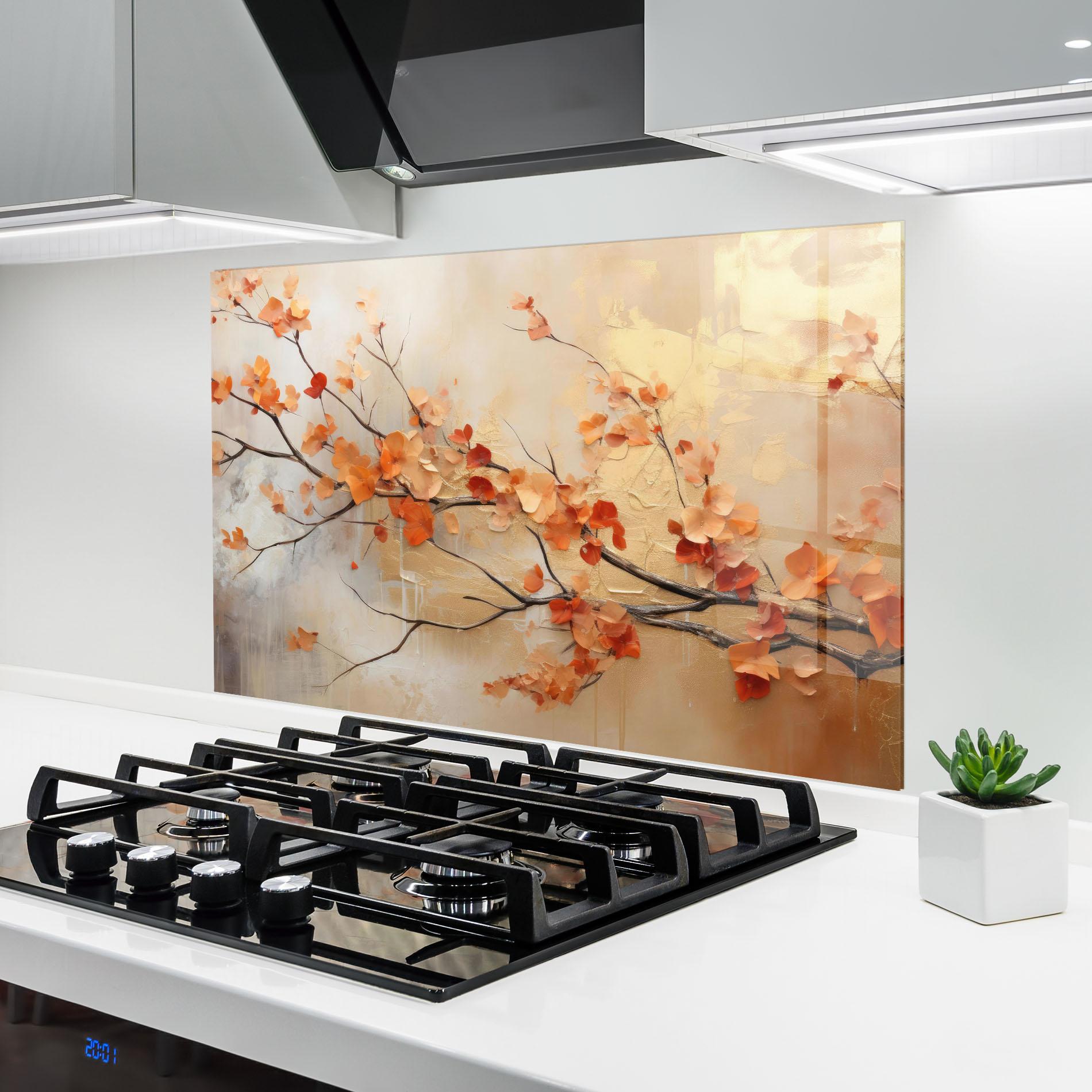 Panou Sticla Bucatarie Autumn Nature Art mockup 6