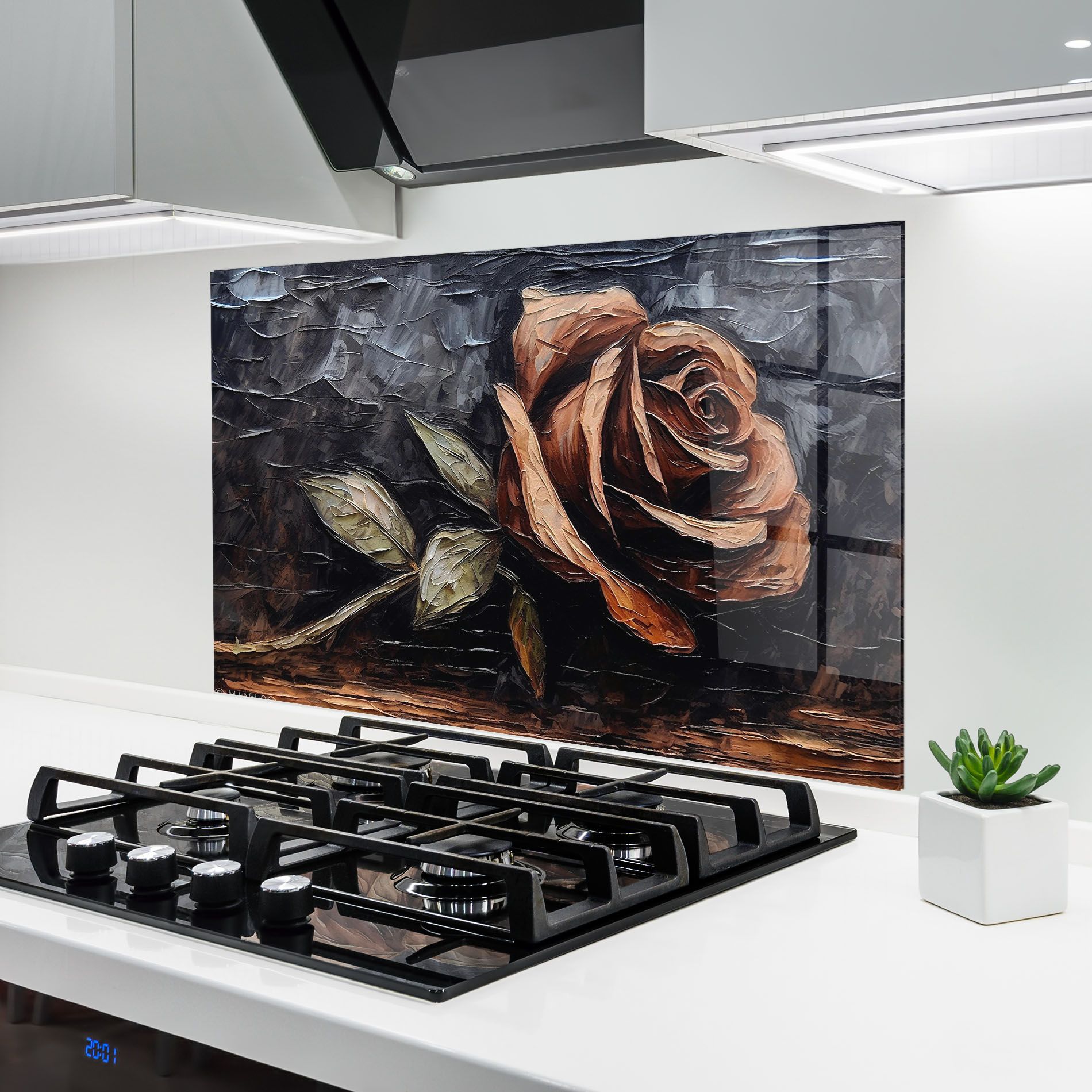 Dirty Red Rose Art mockup 6