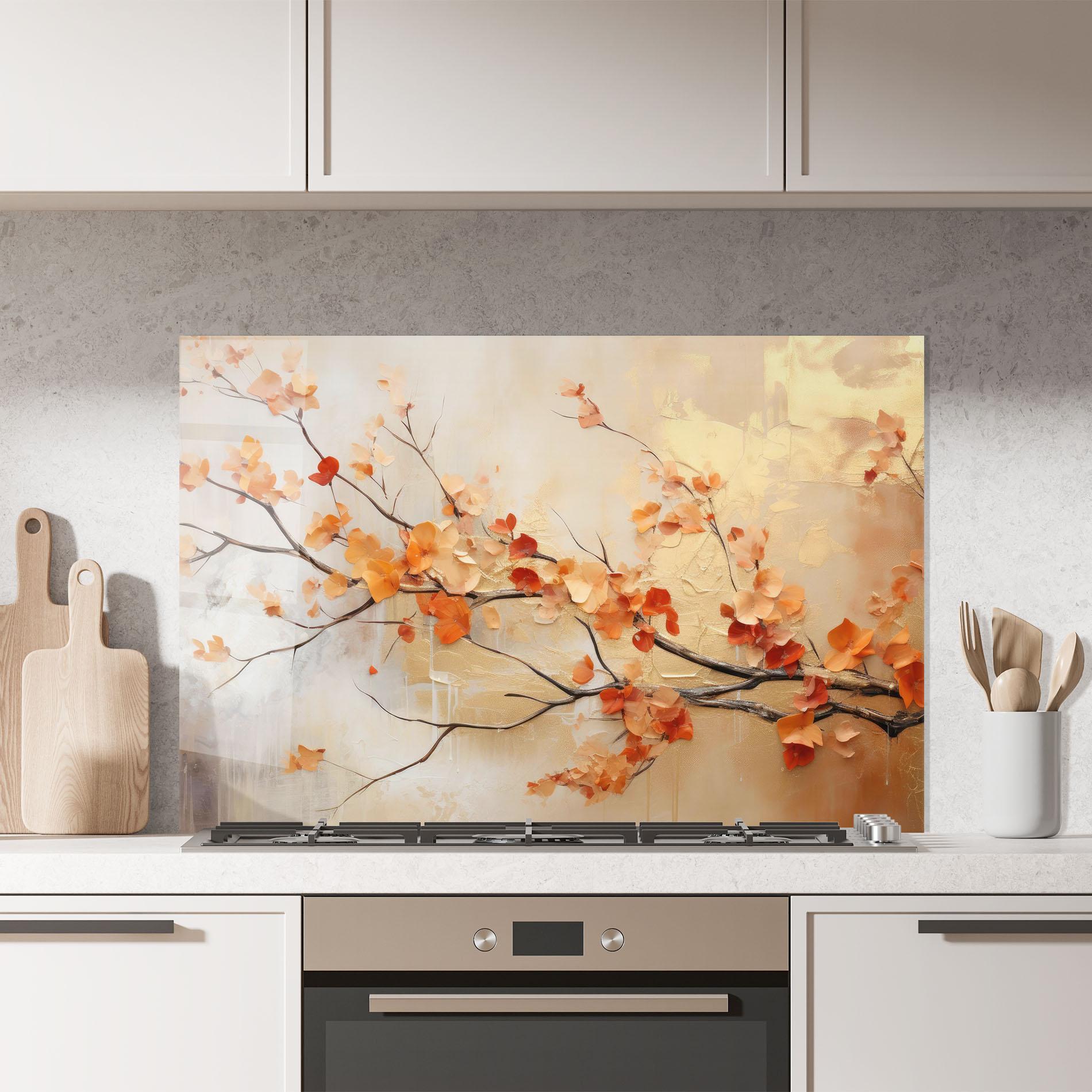 Panou Sticla Bucatarie Autumn Nature Art mockup 7