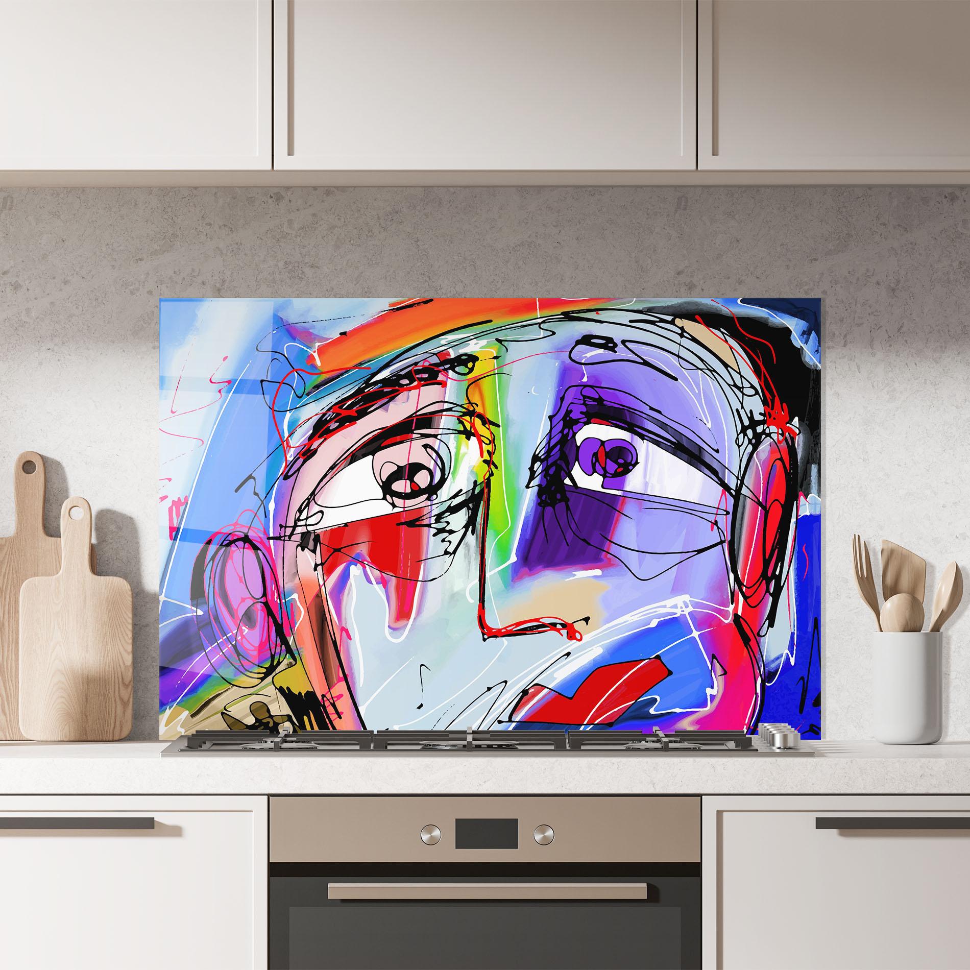 Panou Sticla Bucatarie Color Mix Face mockup 7