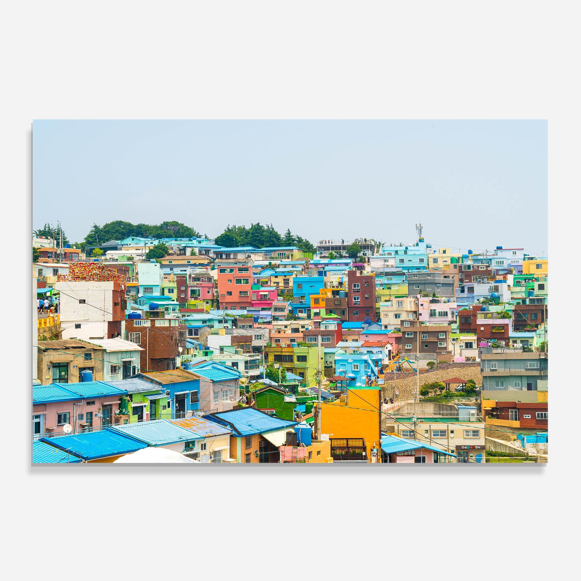 Panou Sticla Bucatarie Gamcheon Culture mockup 0