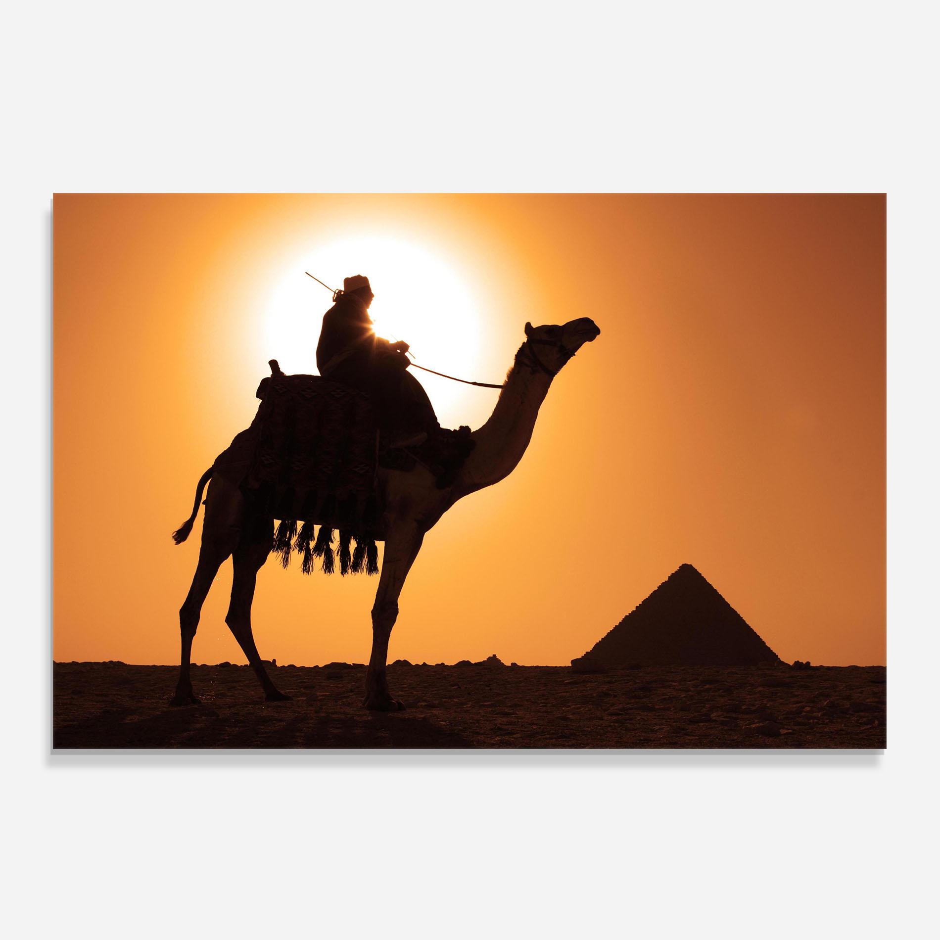 Panou Sticla Bucatarie Pyramids Sunset mockup 0