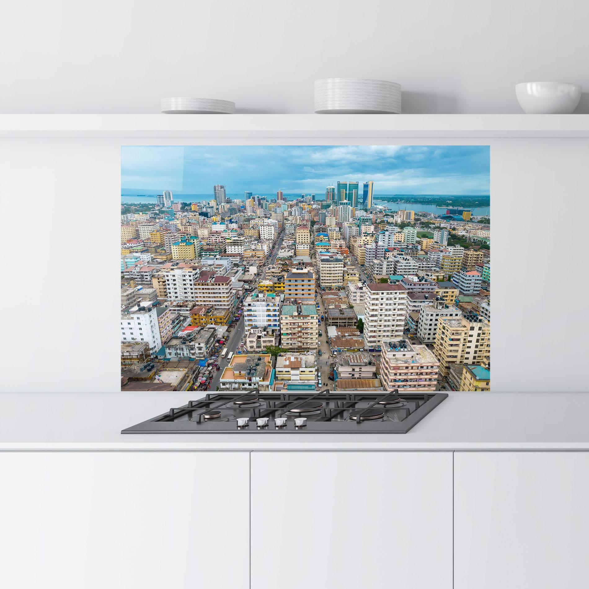 Panou Sticla Bucatarie Tanzania Building View mockup 9