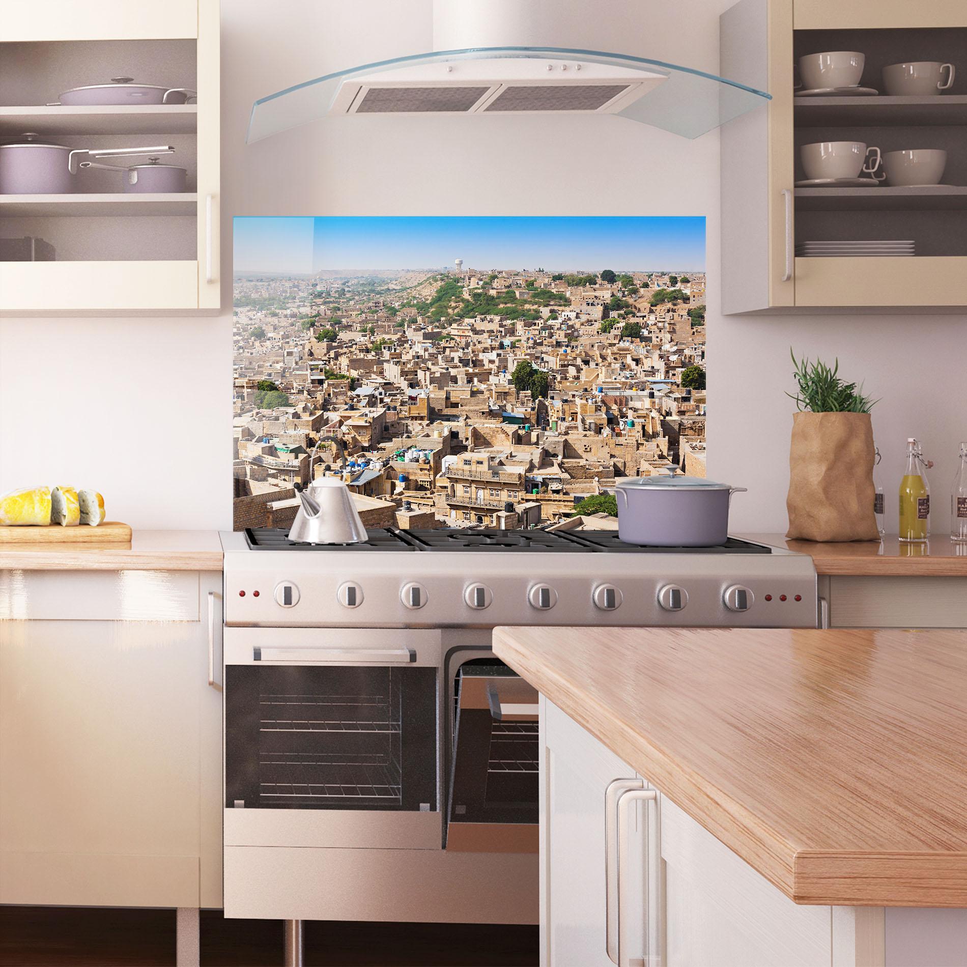 Panou Sticla Bucatarie Jaisalmer Panorama View mockup 1