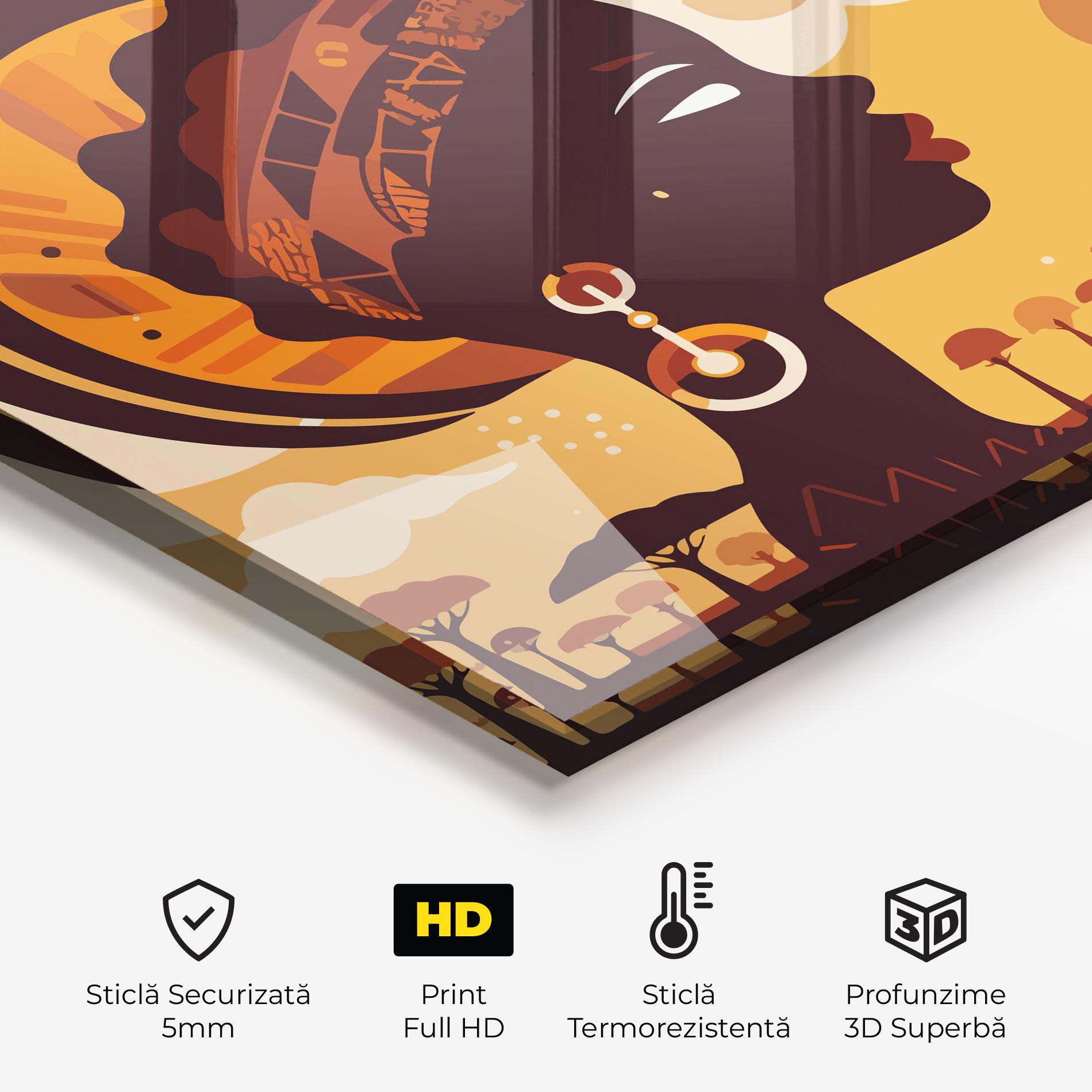 Panou Sticla Bucatarie African Art mockup 2