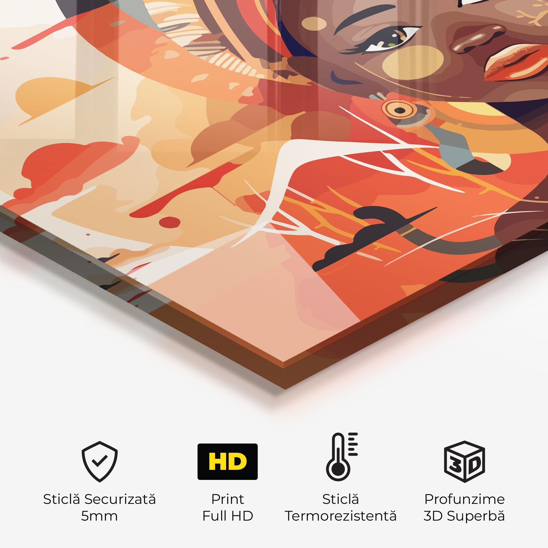 Panou Sticla Bucatarie African Child Art mockup 2