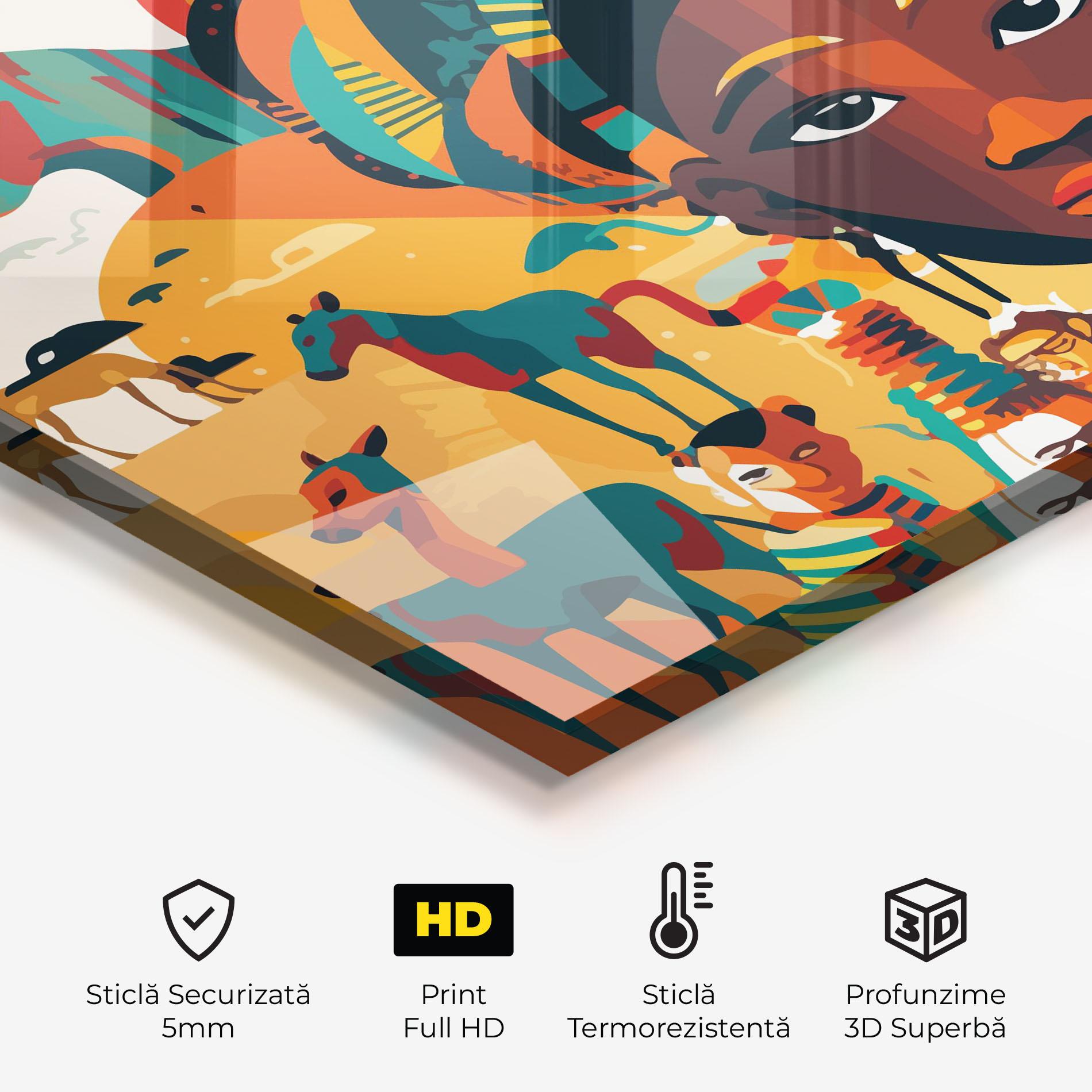 Panou Sticla Bucatarie Child Africa Art mockup 2