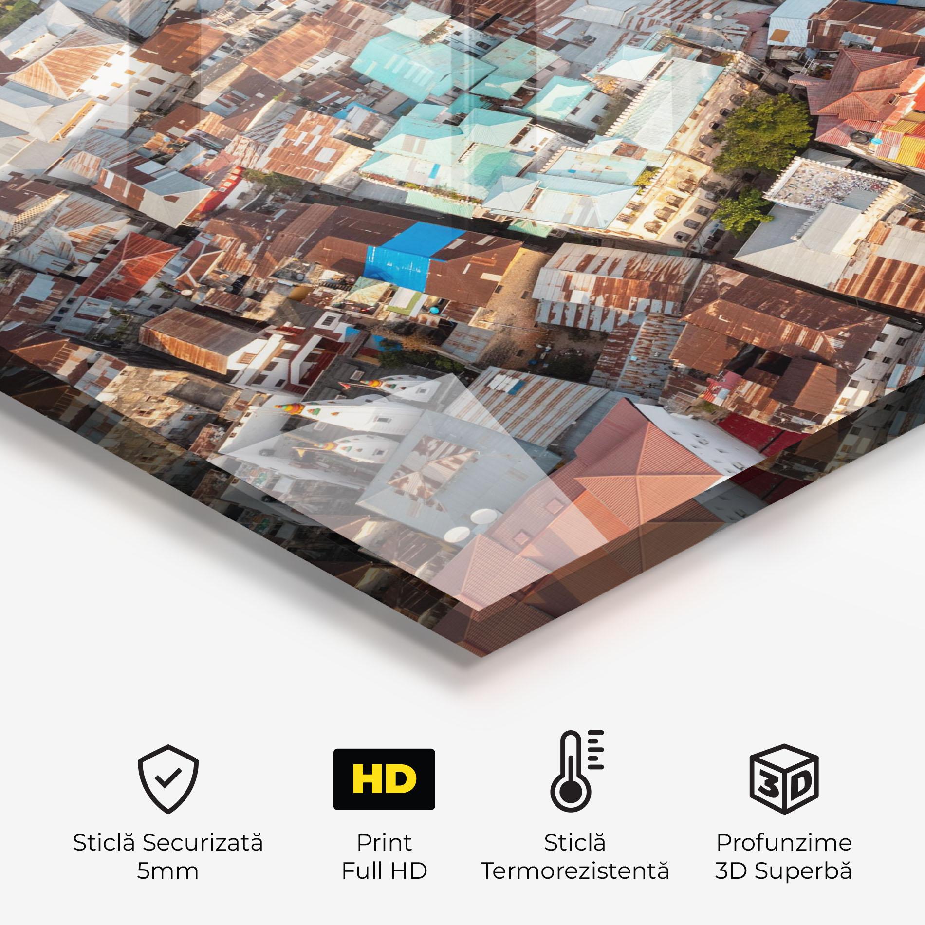 Panou Sticla Bucatarie Island Tanzania Buildings mockup 2