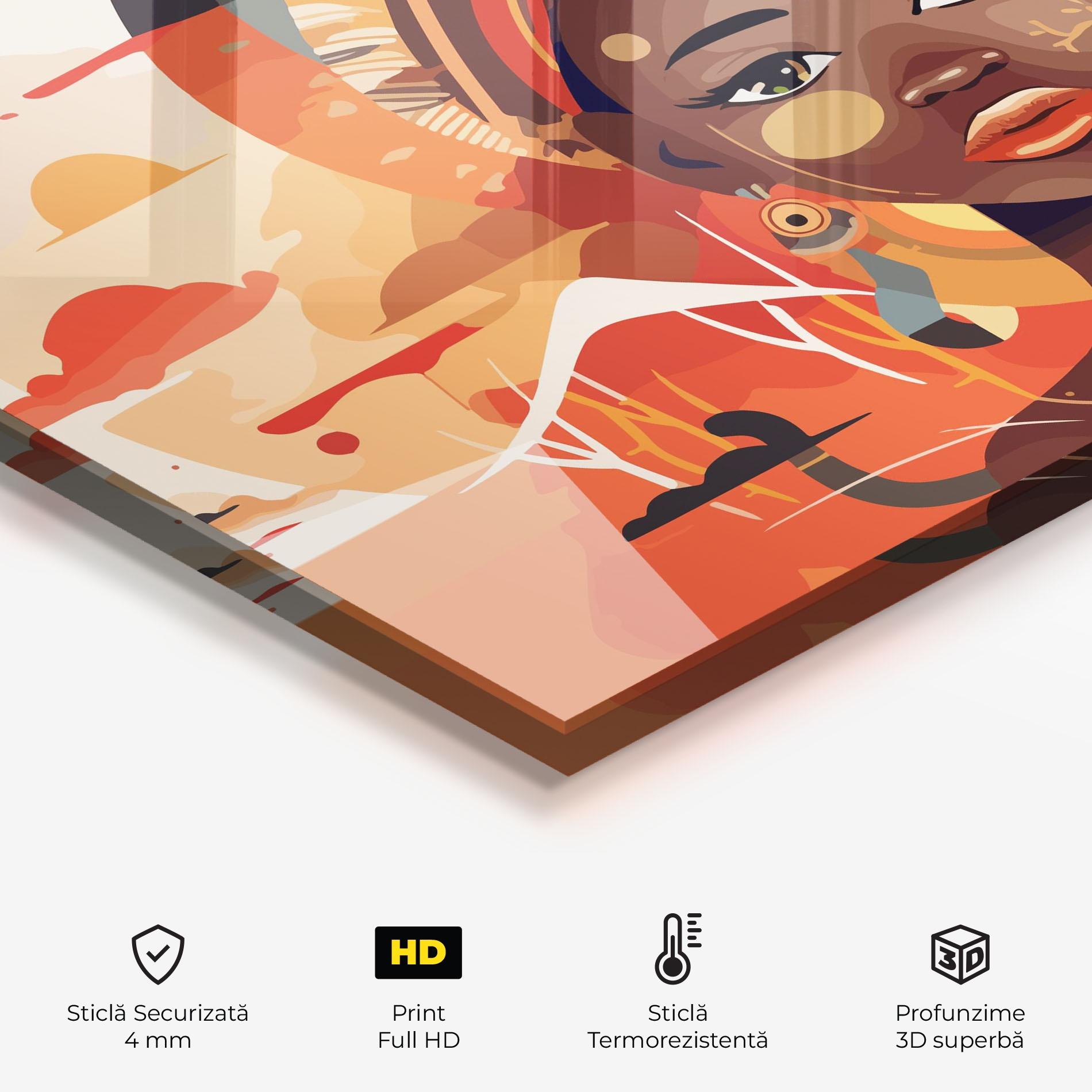 Panou Sticla Bucatarie African Child Art mockup 2