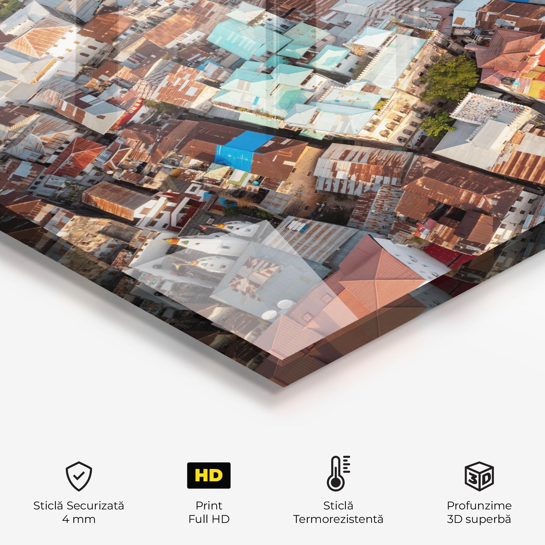 Panou Sticla Bucatarie Island Tanzania Buildings mockup 2