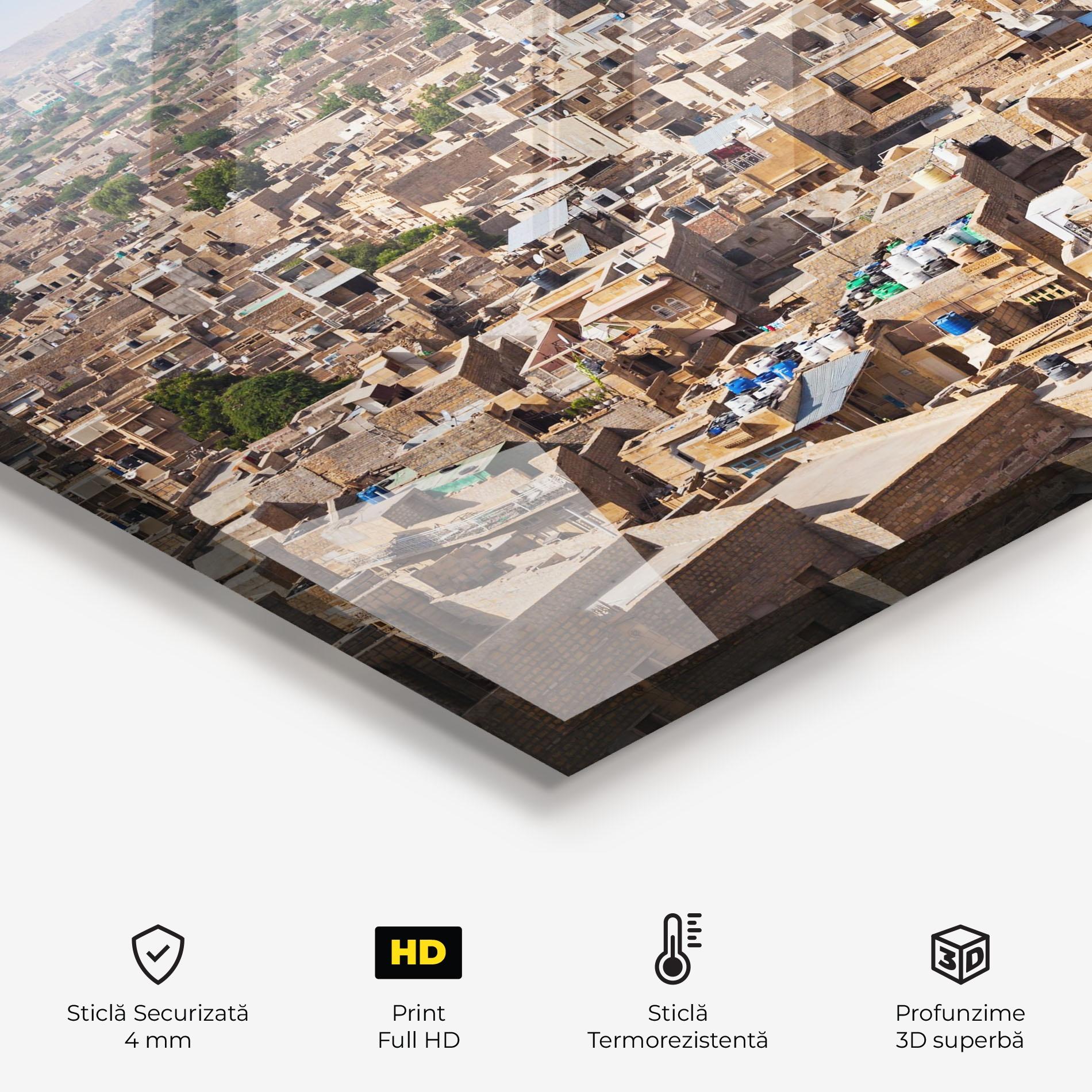 Panou Sticla Bucatarie Jaisalmer Panorama View mockup 2