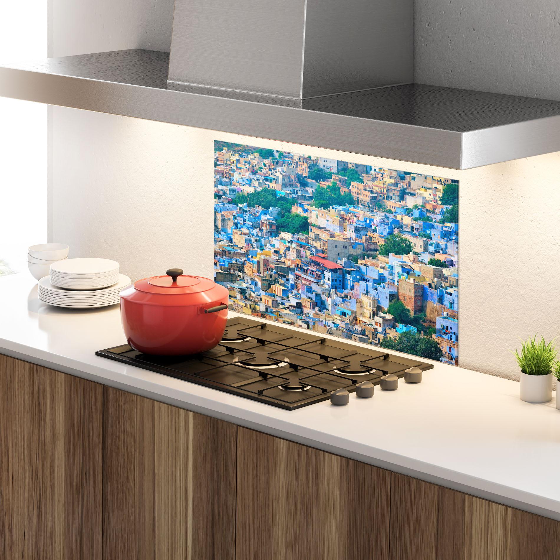 Panou Sticla Bucatarie Building Rajasthan India mockup 4