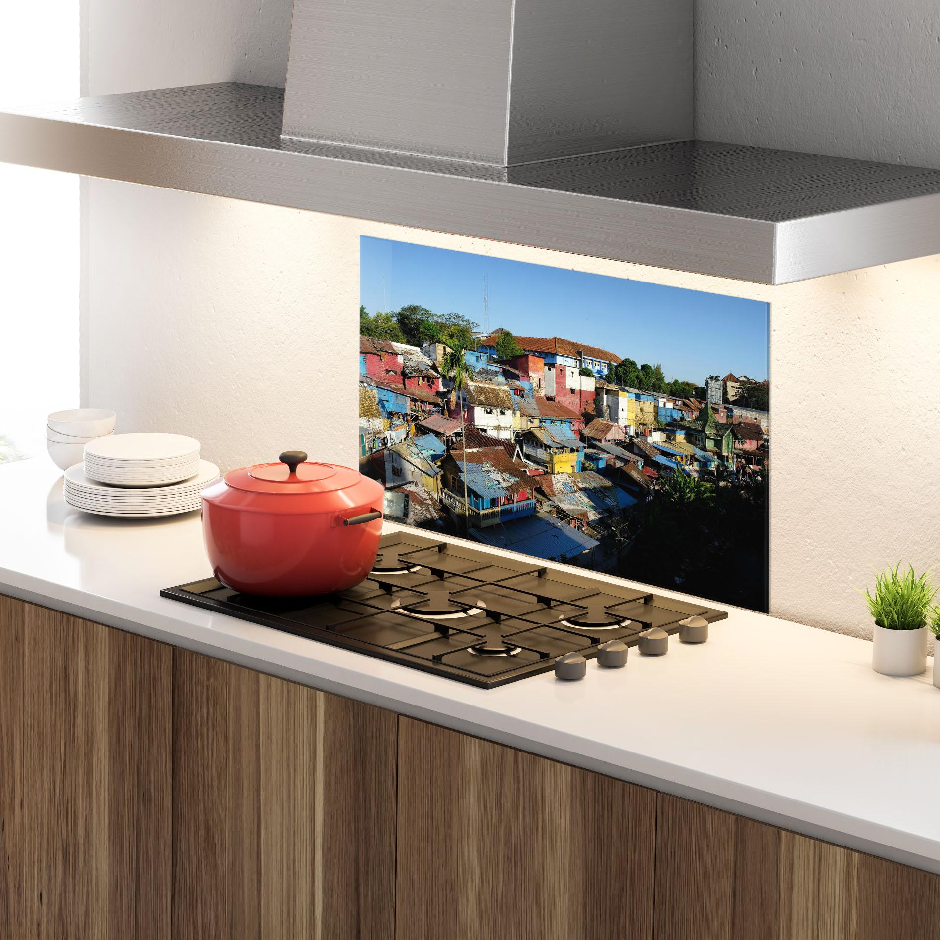 Panou Sticla Bucatarie Slum Building mockup 4