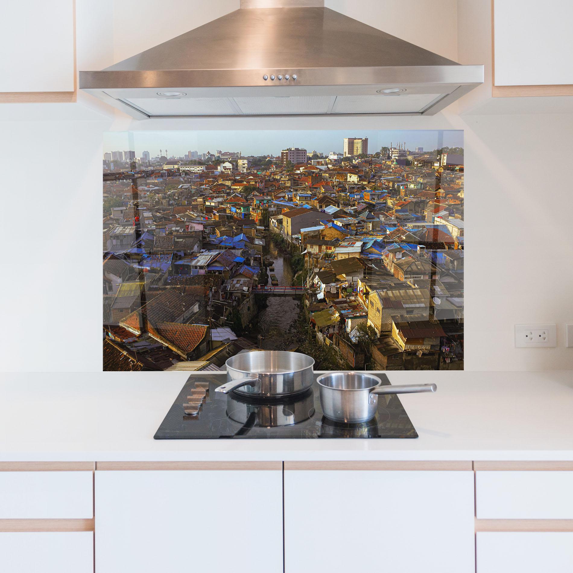 Panou Sticla Bucatarie Bandung Golden Hour mockup 5