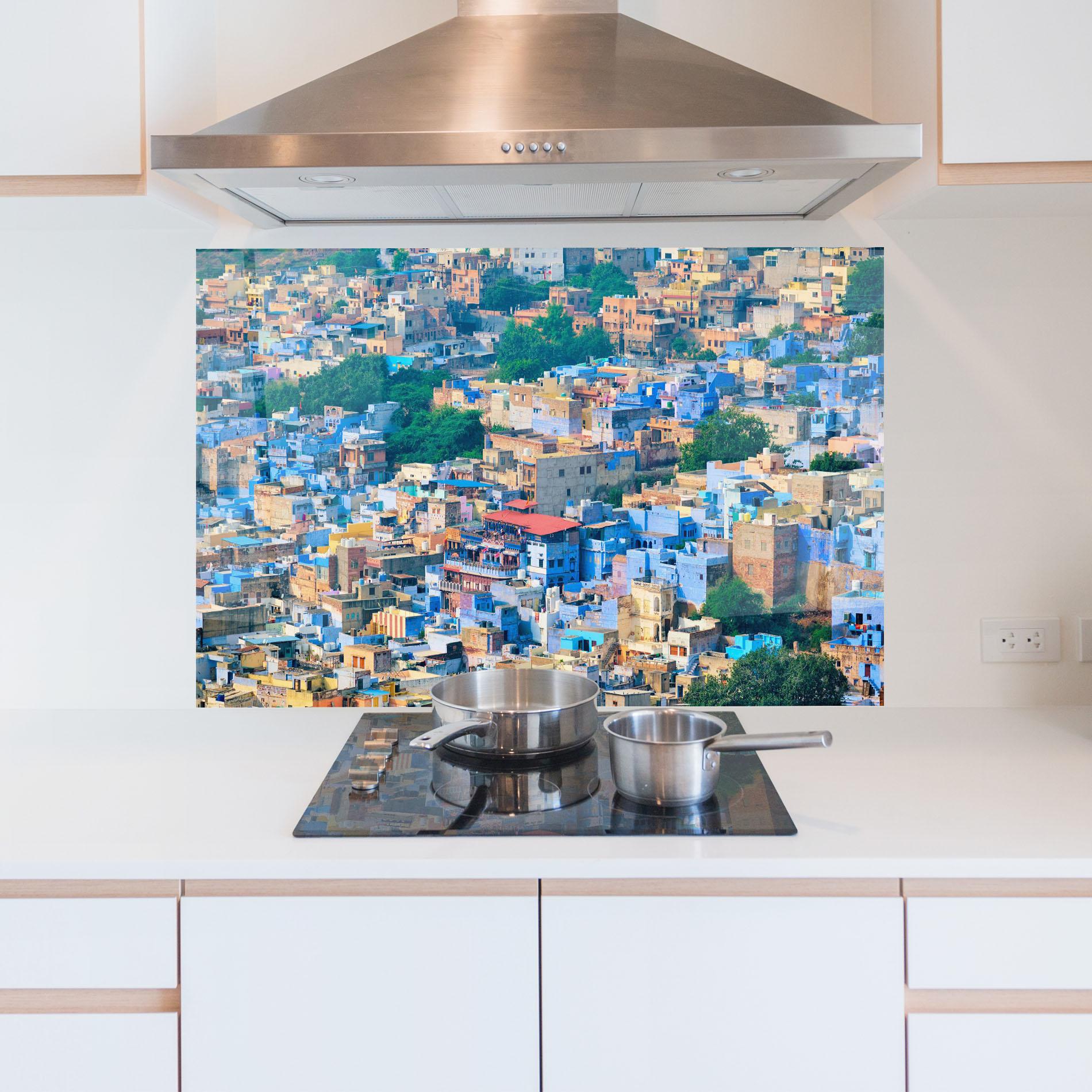 Panou Sticla Bucatarie Building Rajasthan India mockup 5