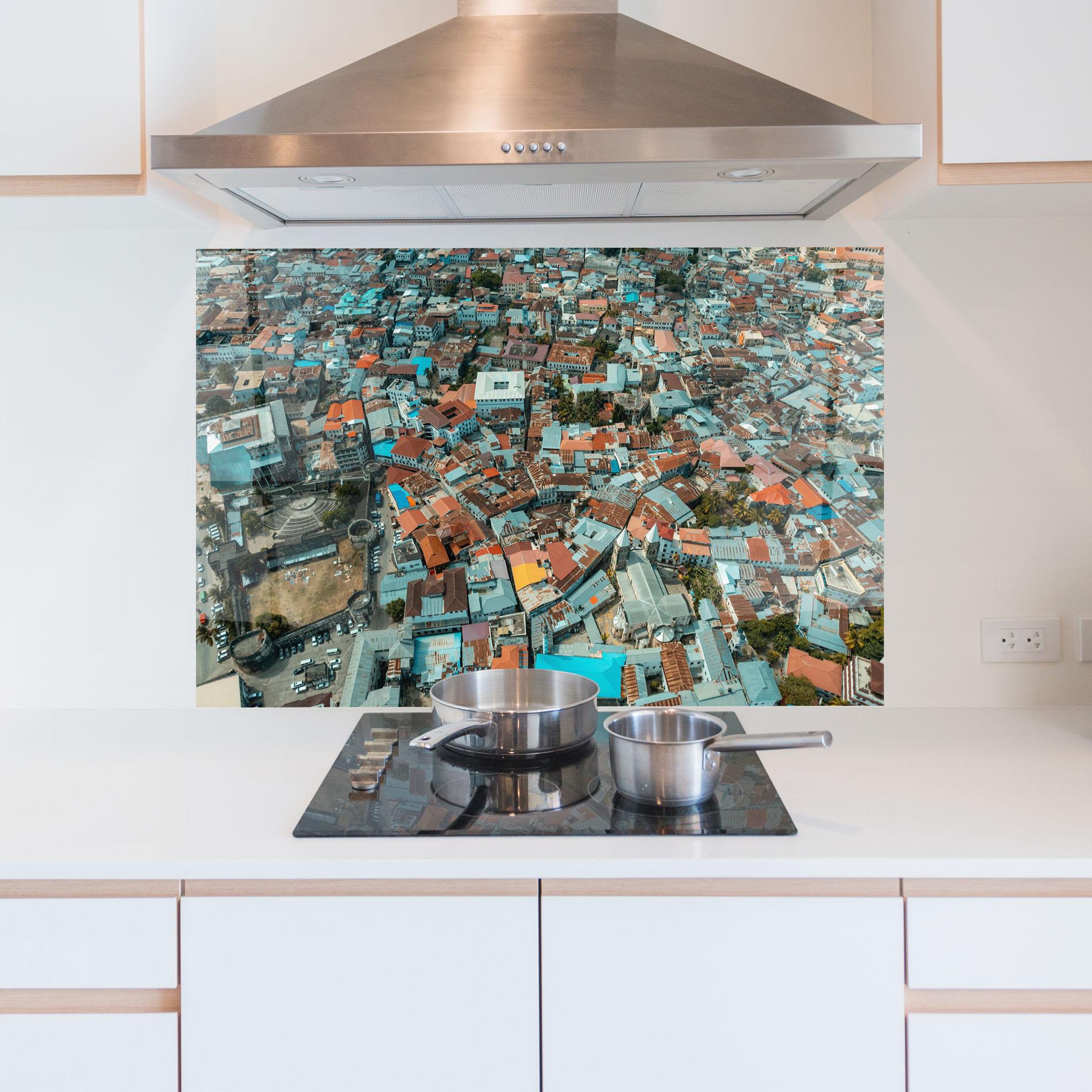 Panou Sticla Bucatarie Island View Tanzania mockup 5