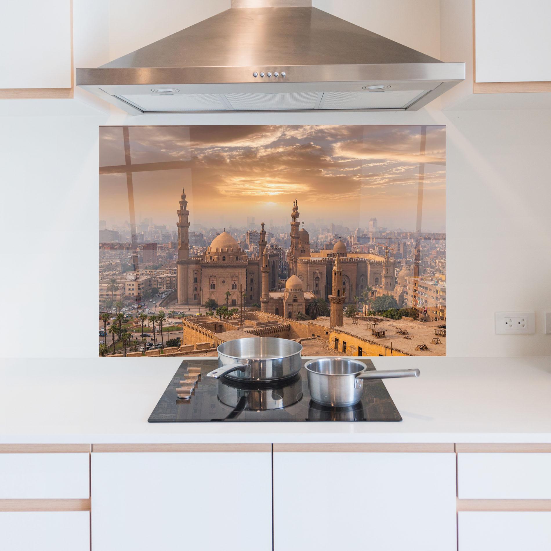 Panou Sticla Bucatarie Mosque Madrasa View mockup 5