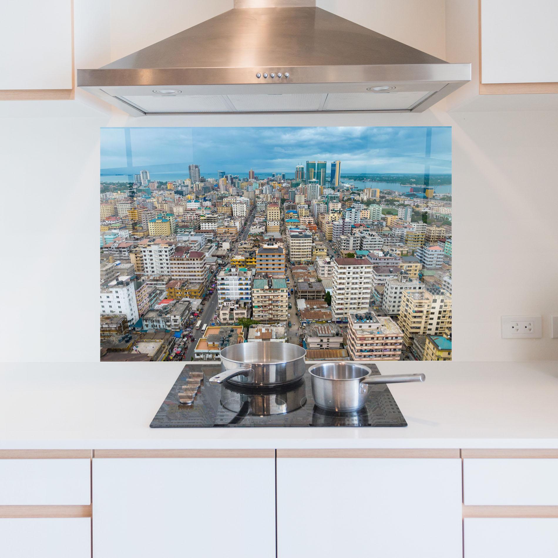 Panou Sticla Bucatarie Tanzania Building View mockup 5