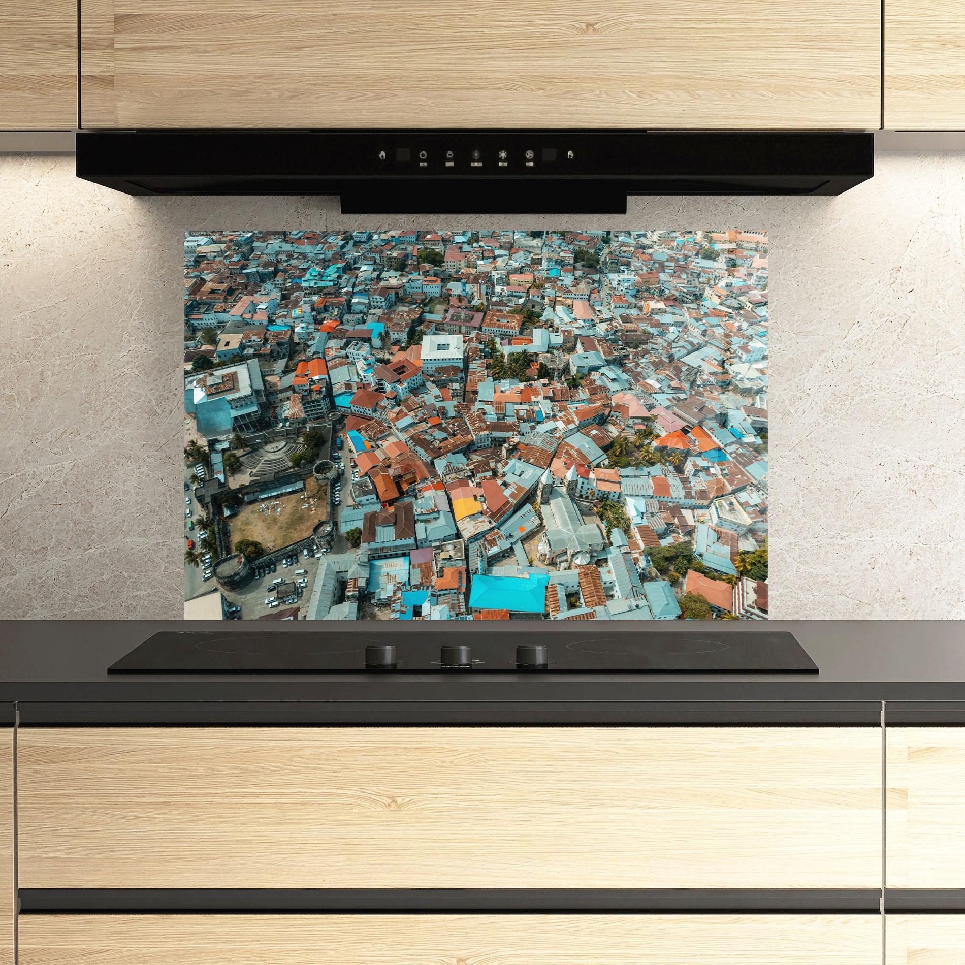 Panou Sticla Bucatarie Island View Tanzania mockup 3