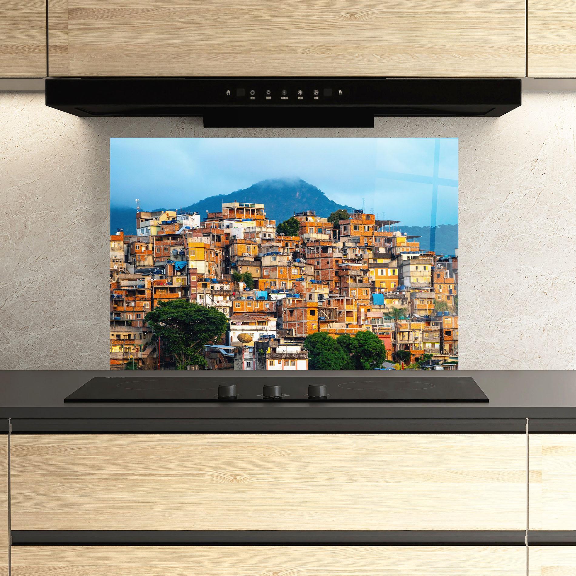 Panou Sticla Bucatarie Sunset Brazil mockup 3