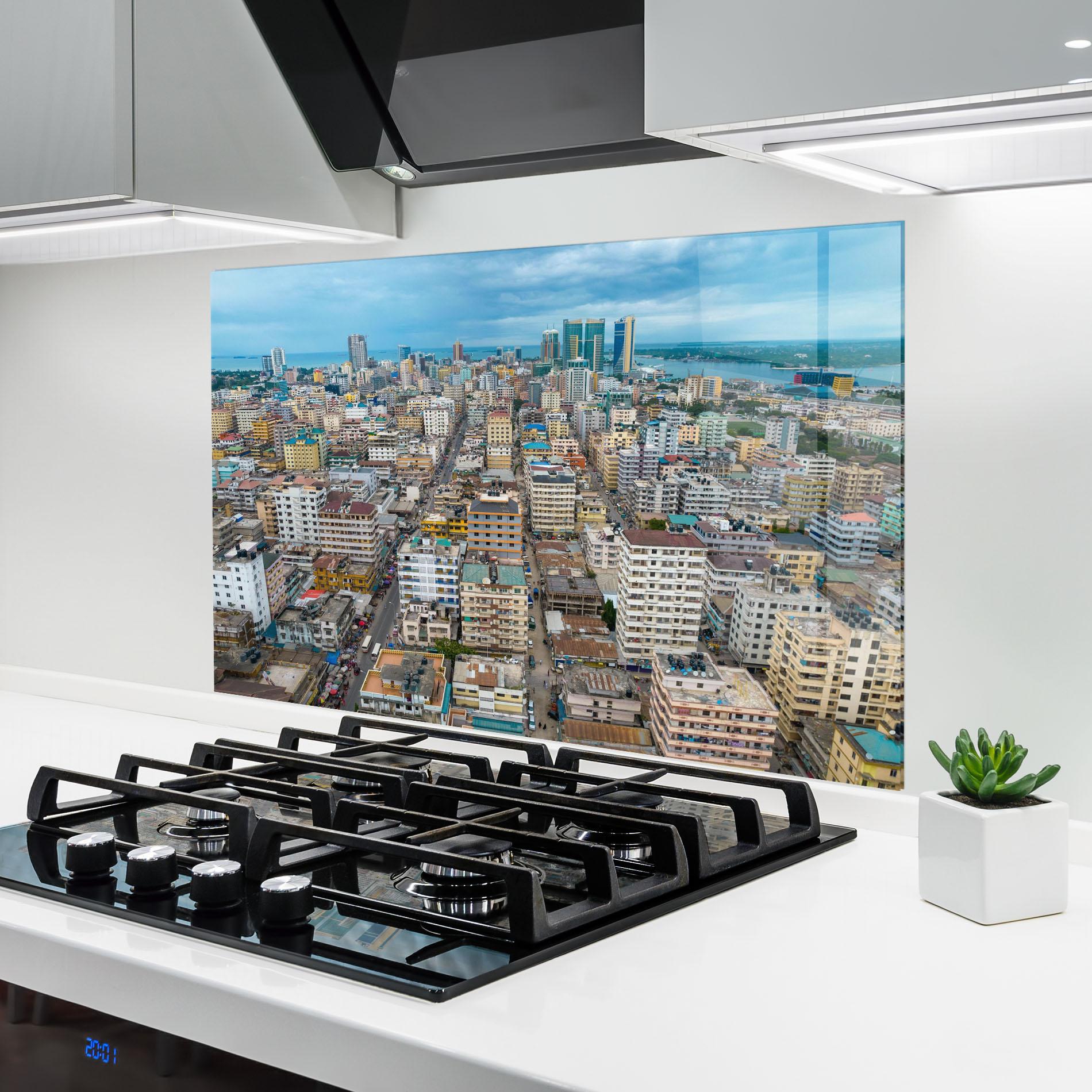 Panou Sticla Bucatarie Tanzania Building View mockup 6