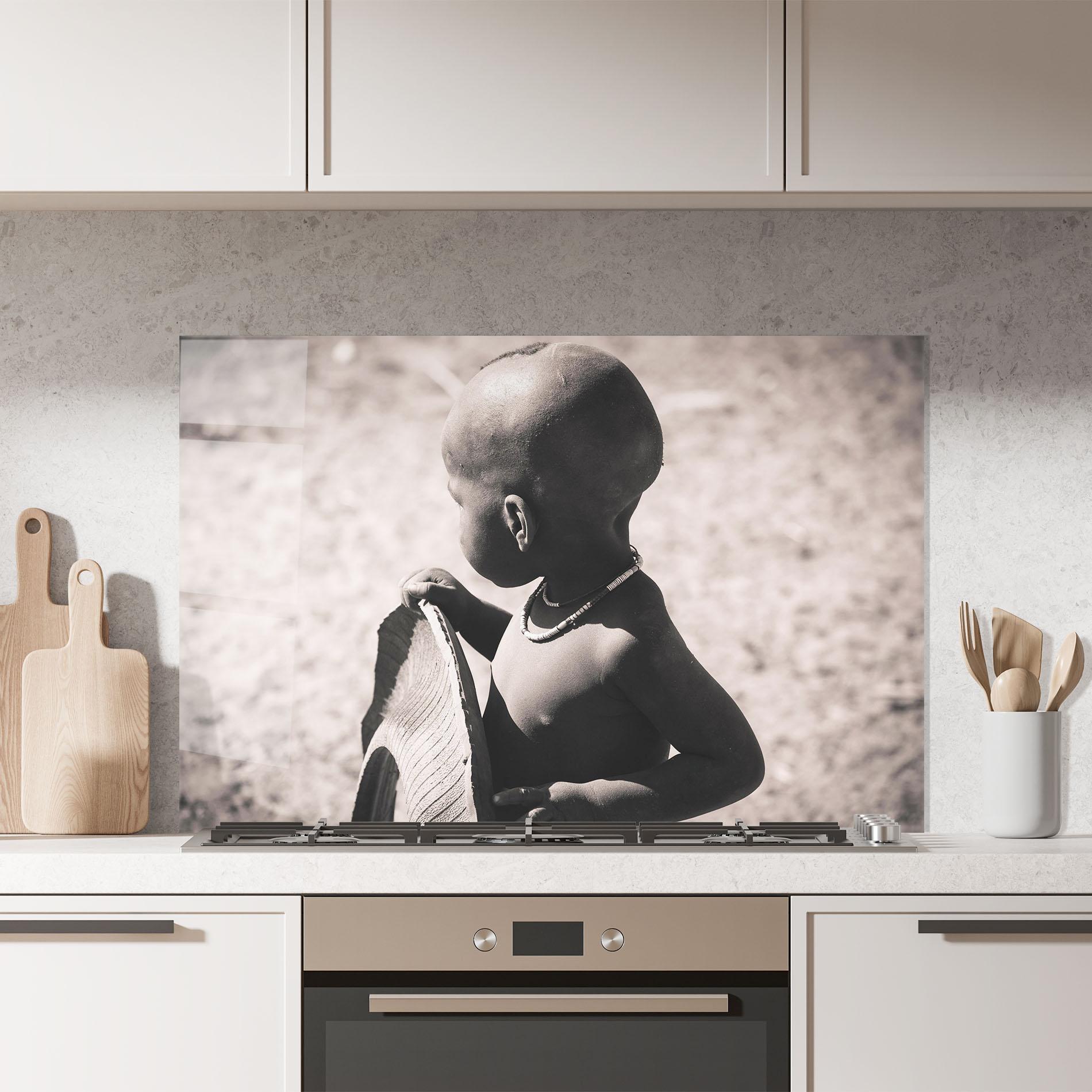 Panou Sticla Bucatarie African Little Child mockup 7