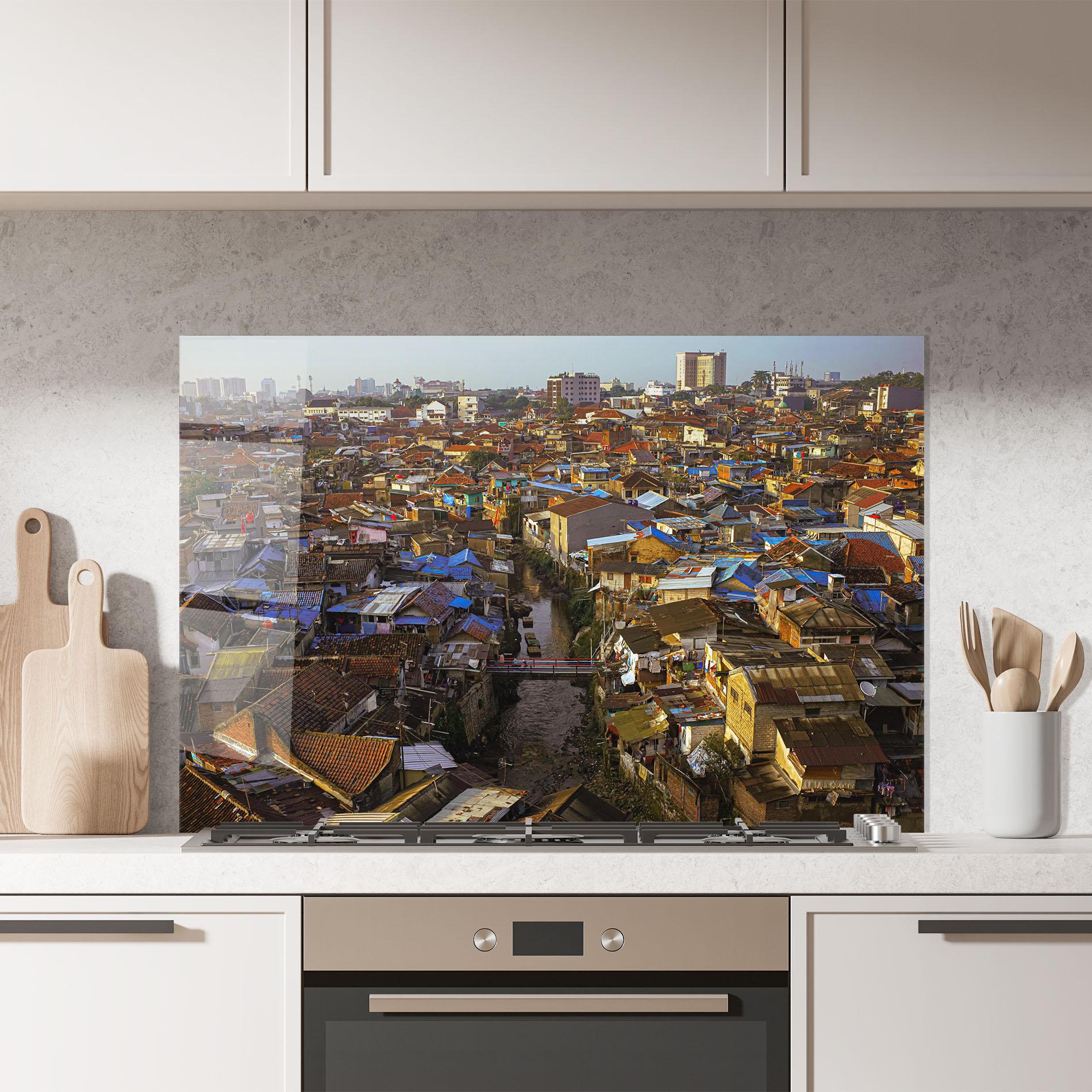 Panou Sticla Bucatarie Bandung Golden Hour mockup 7