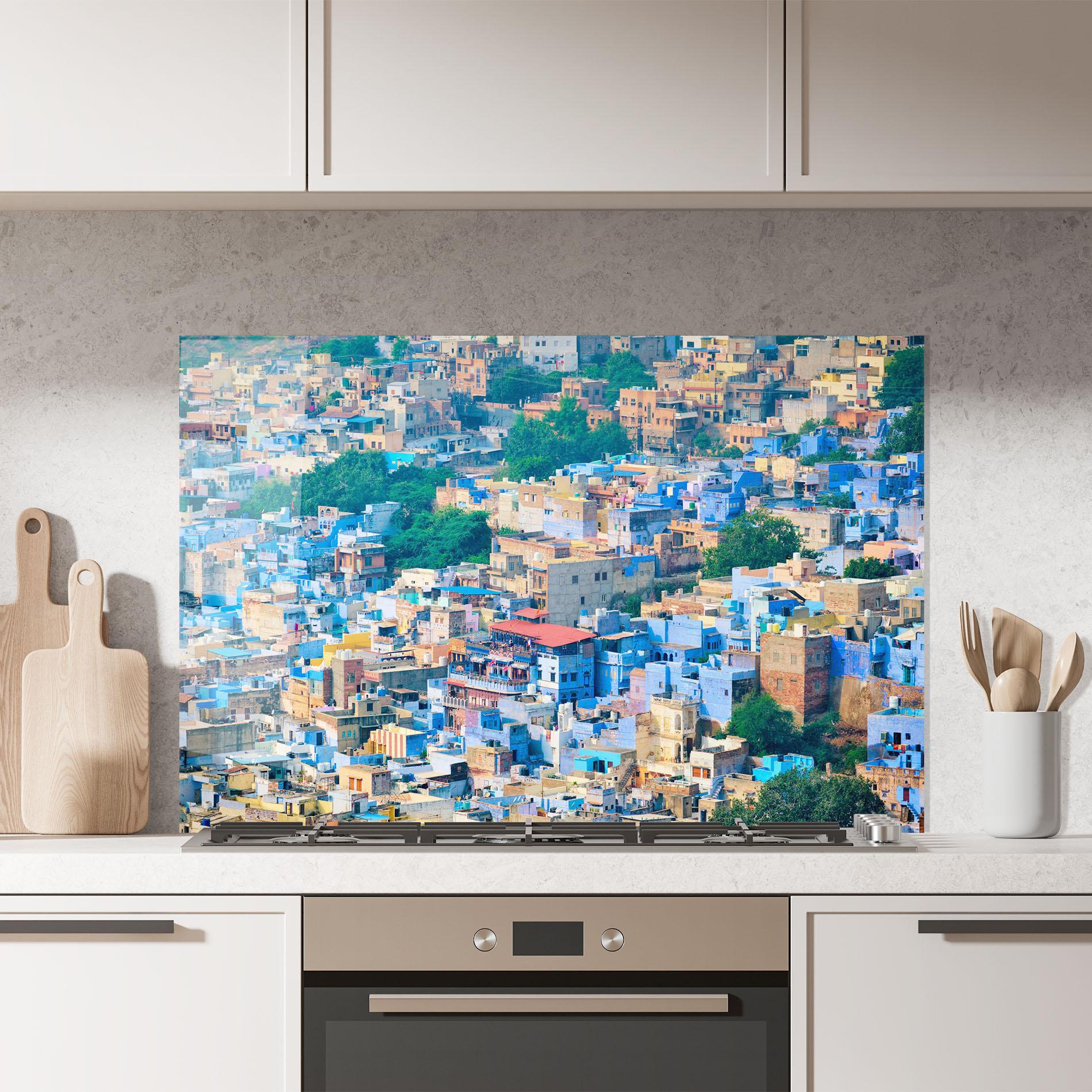 Panou Sticla Bucatarie Building Rajasthan India mockup 7