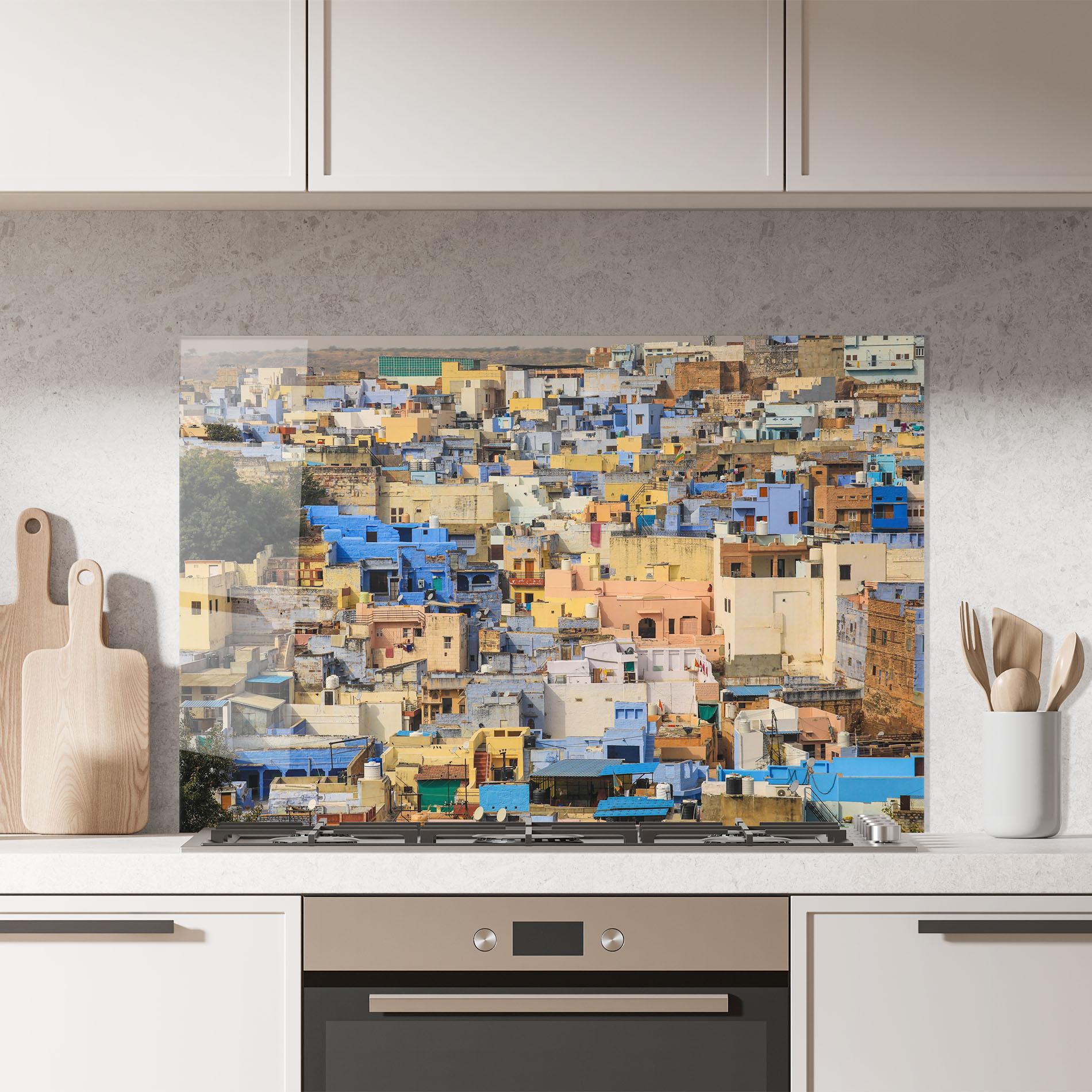 Panou Sticla Bucatarie Rajasthan View India mockup 7