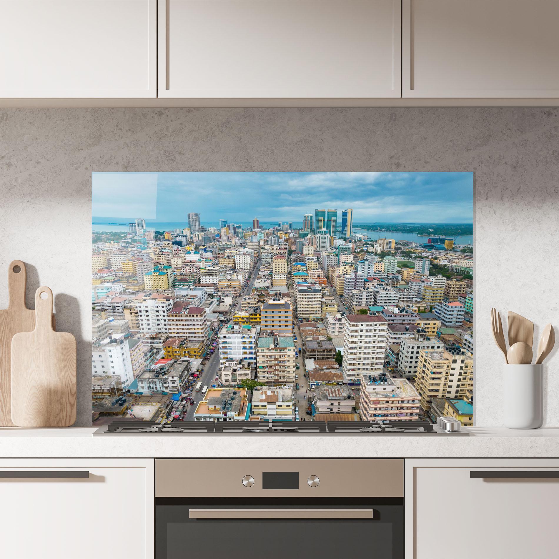 Panou Sticla Bucatarie Tanzania Building View mockup 7