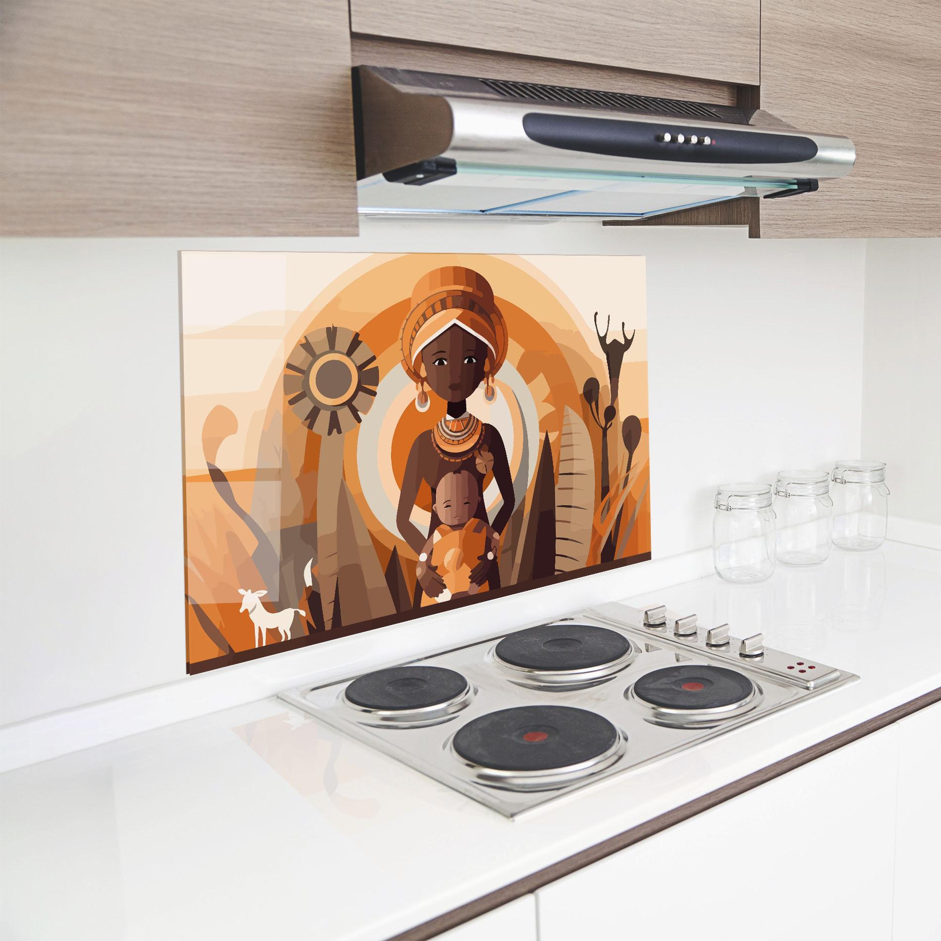 Panou Sticla Bucatarie African Baby mockup 8