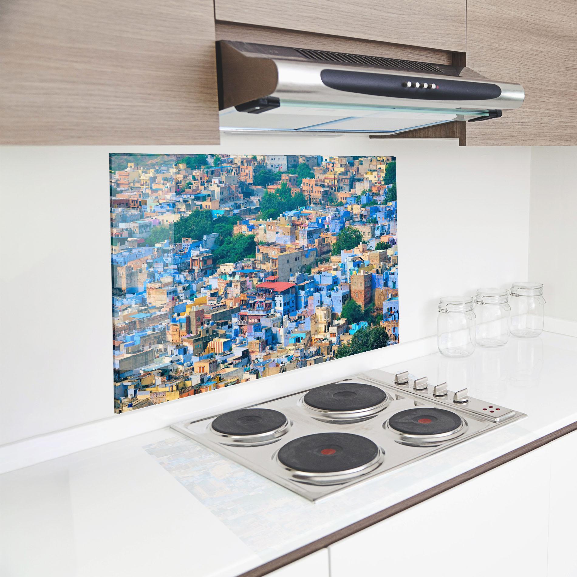 Panou Sticla Bucatarie Building Rajasthan India mockup 8