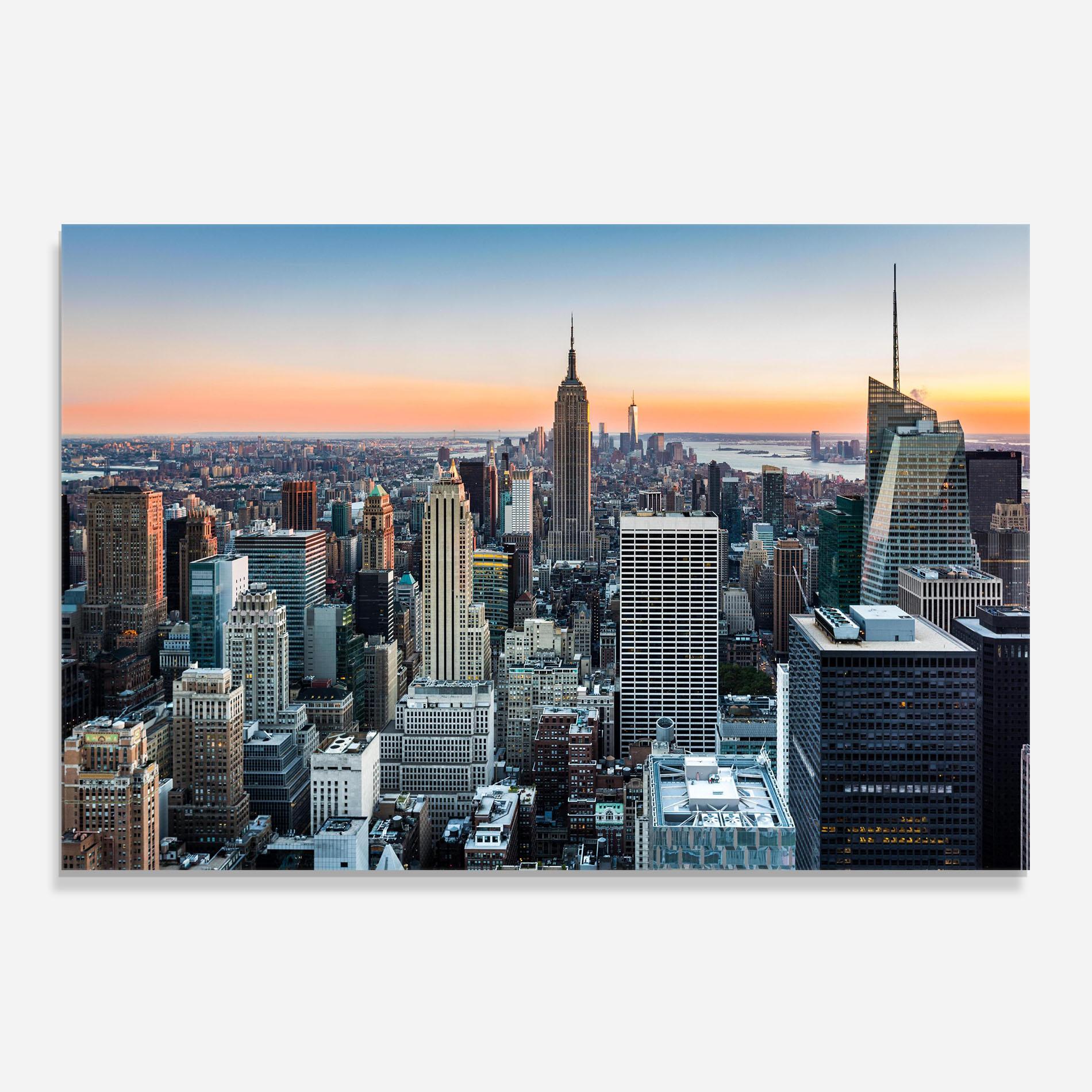Panou Sticla Bucatarie New York Skyline mockup 0
