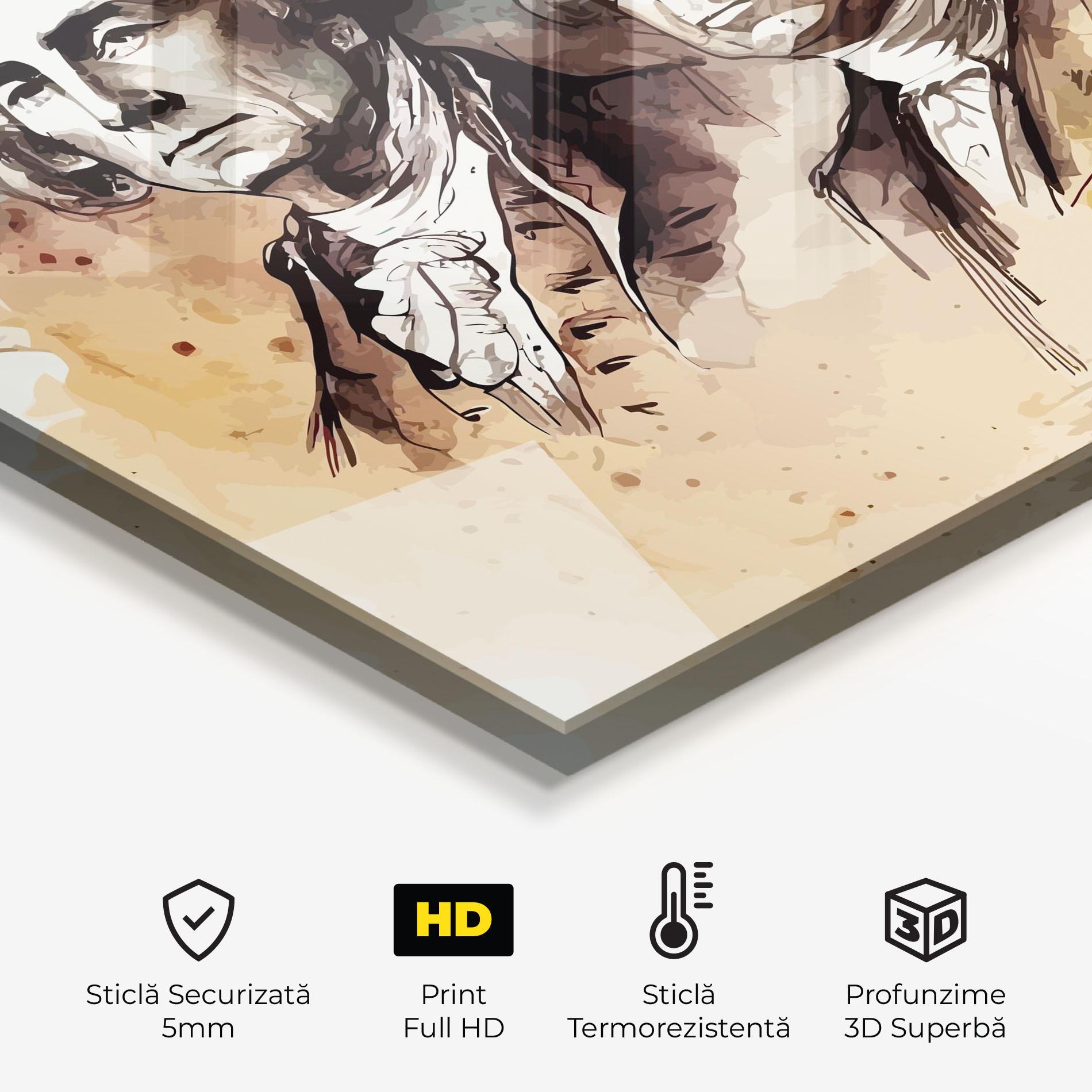 Panou Sticla Bucatarie American Art Flag mockup 2