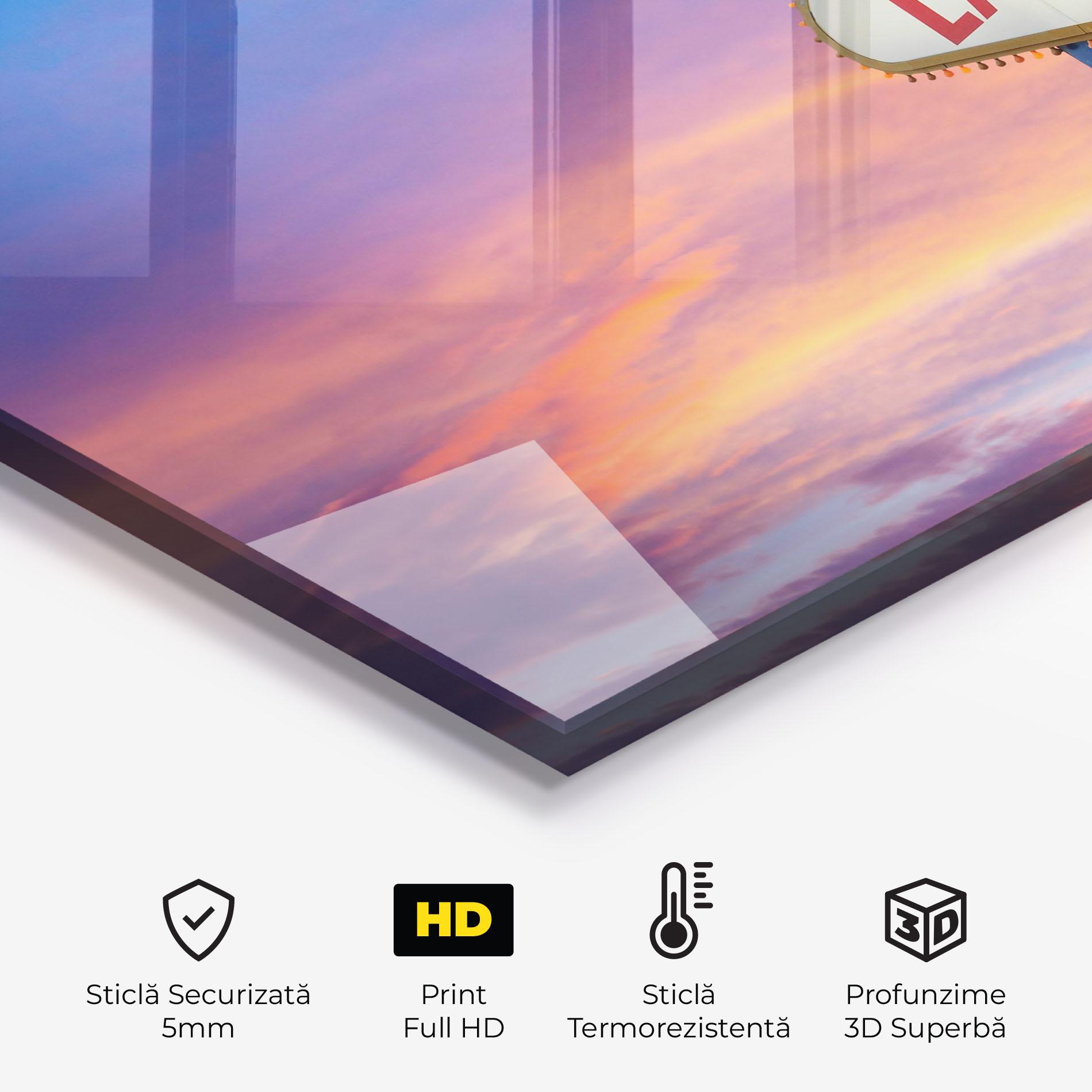 Panou Sticla Bucatarie Las Vegas Sign mockup 2