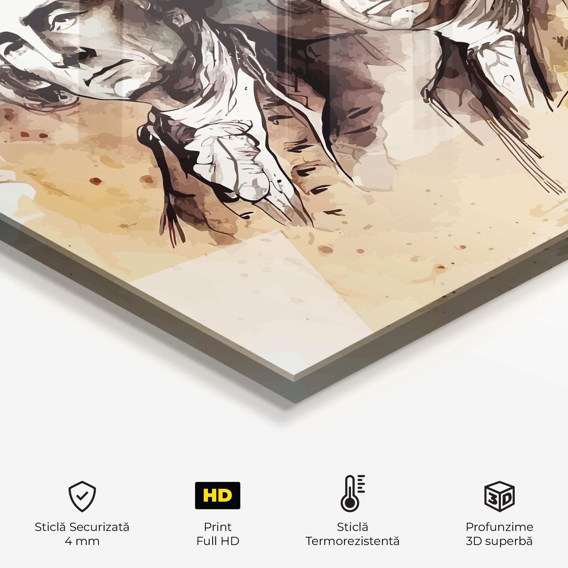 Panou Sticla Bucatarie American Art Flag mockup 2