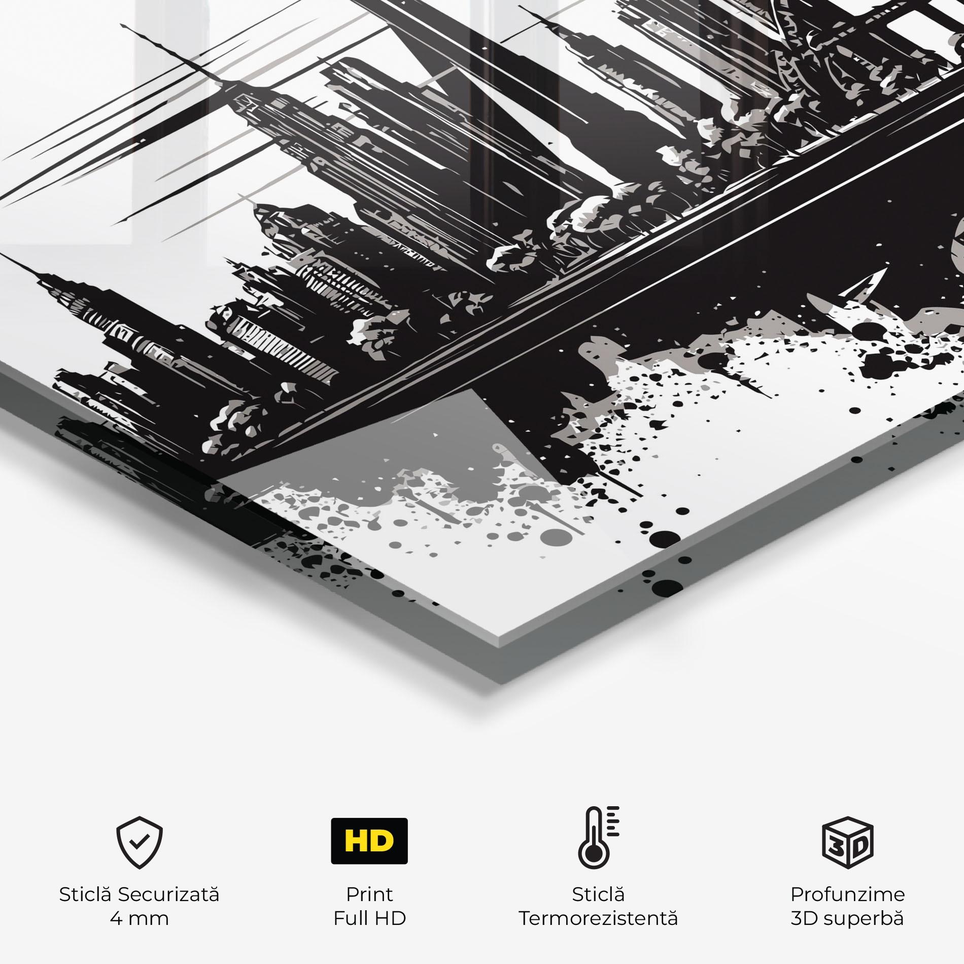 Panou Sticla Bucatarie Black Ink City mockup 2