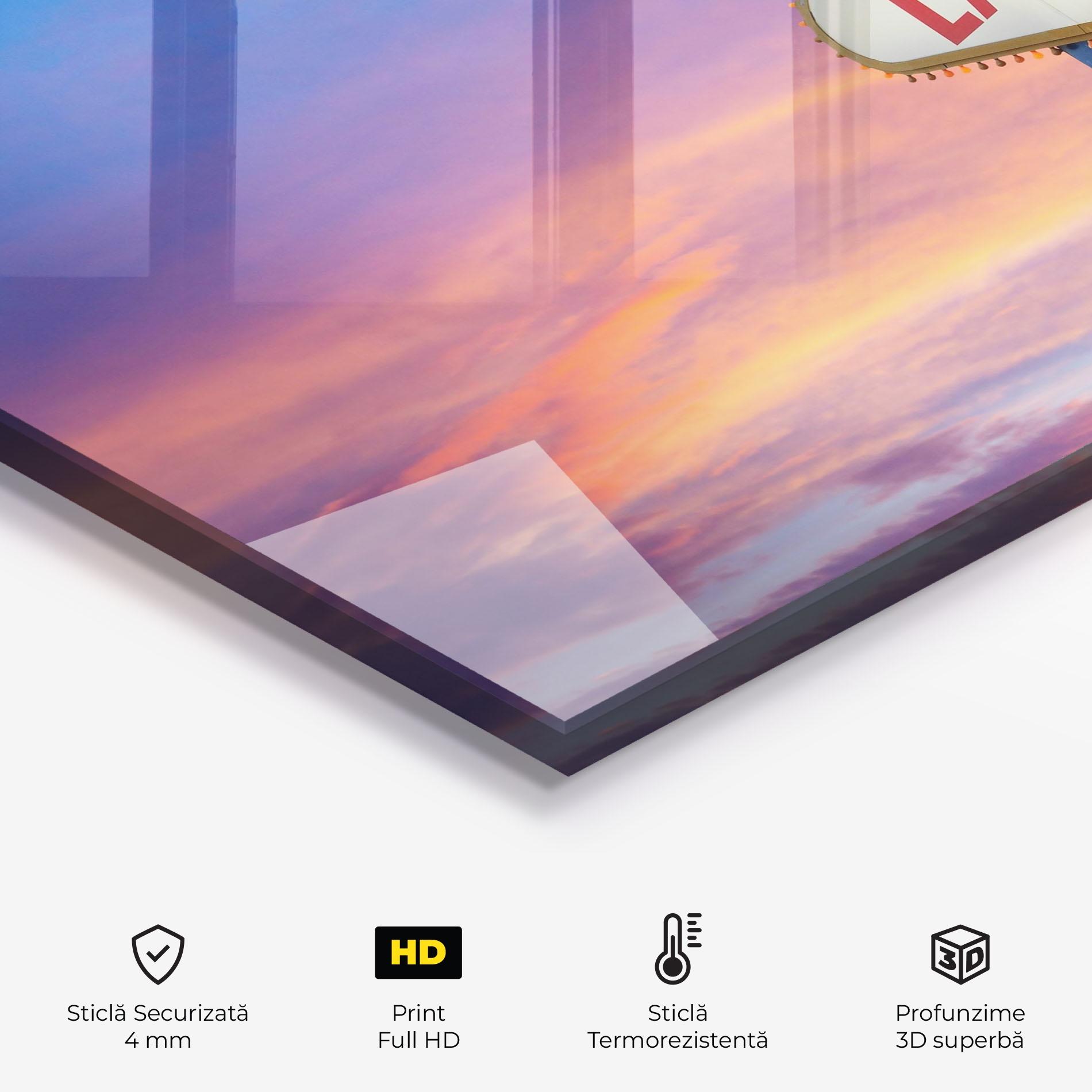 Panou Sticla Bucatarie Las Vegas Sign mockup 2