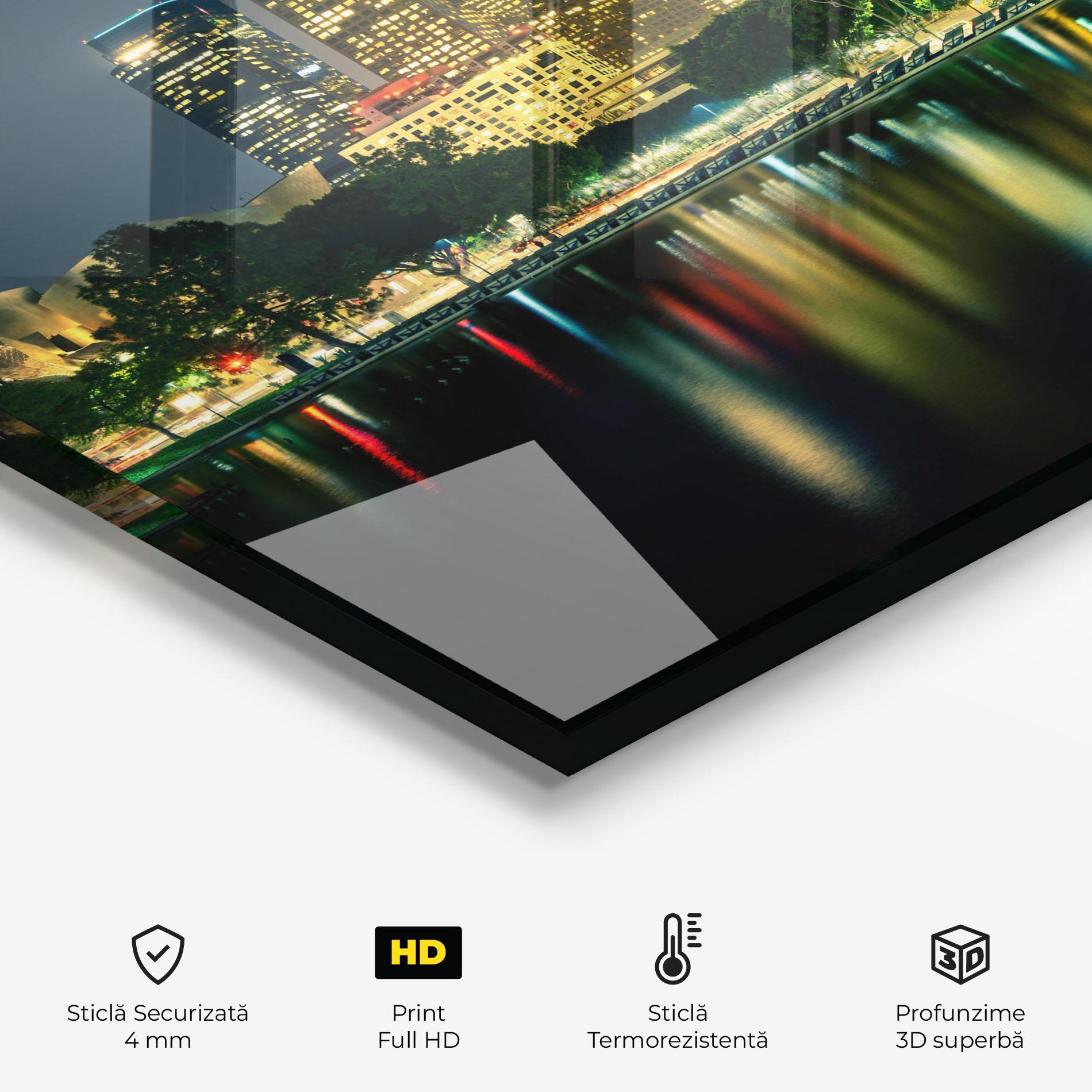 Panou Sticla Bucatarie Los Angeles Night mockup 2