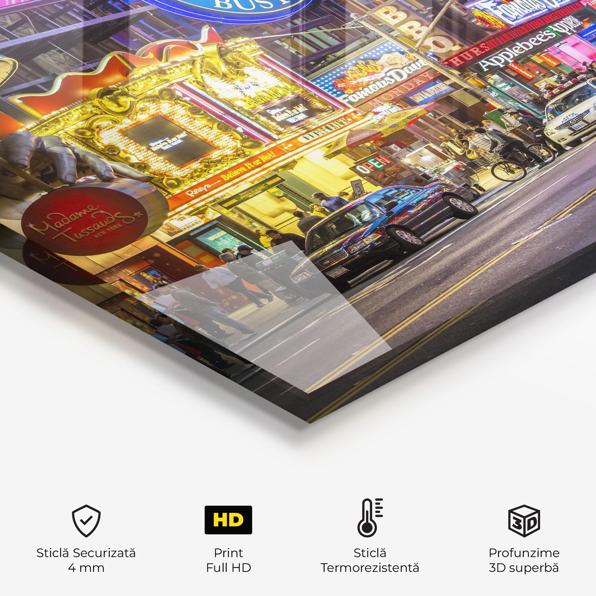 Panou Sticla Bucatarie New York Lights mockup 2