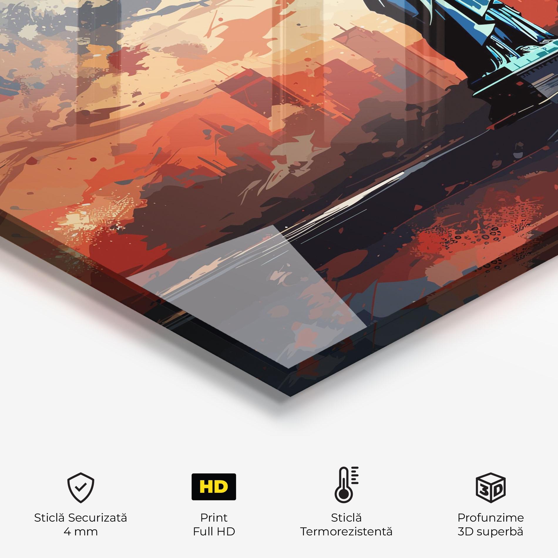 Panou Sticla Bucatarie United States Statue mockup 2