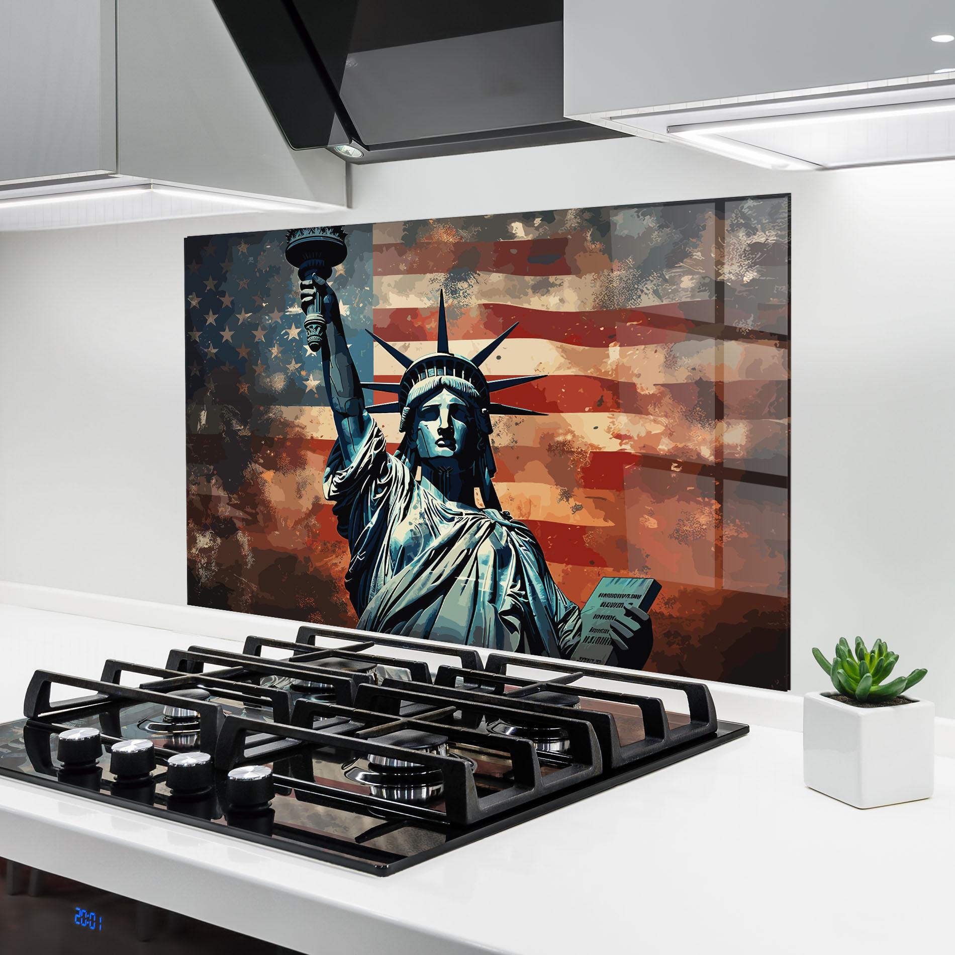Panou Sticla Bucatarie United States Art mockup 6