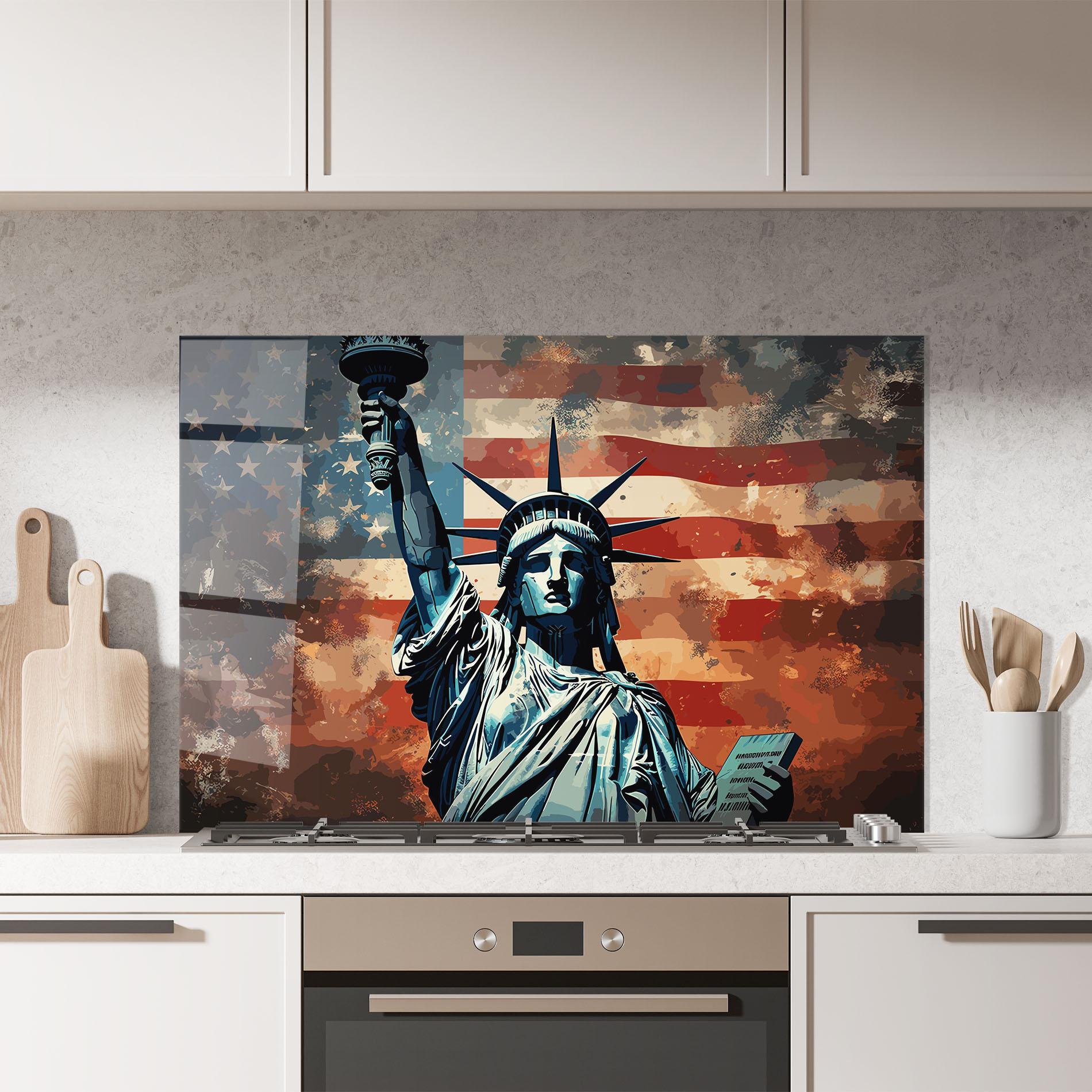 Panou Sticla Bucatarie United States Art mockup 7