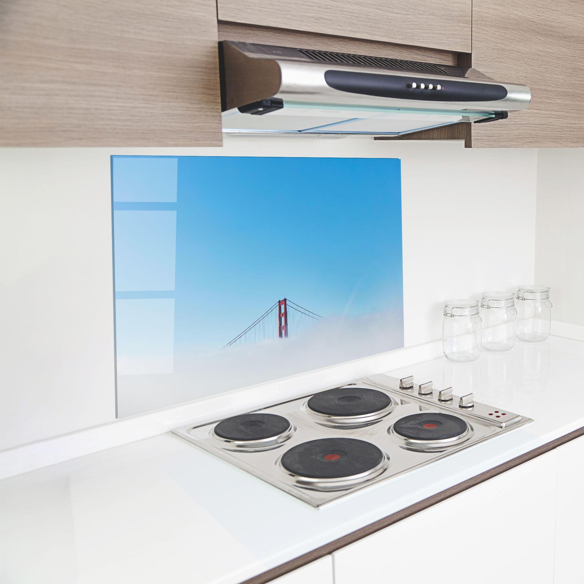 Panou Sticla Bucatarie High Cloud Bridge mockup 8