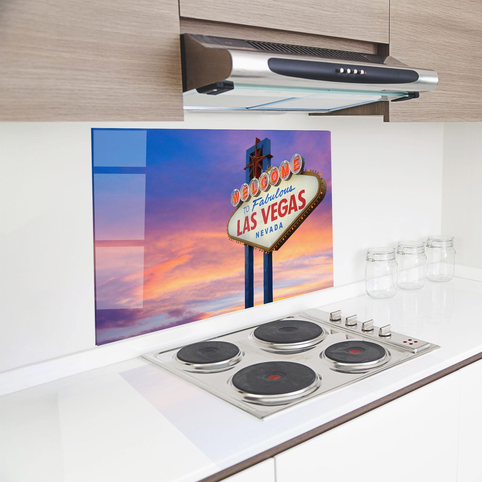 Panou Sticla Bucatarie Las Vegas Sign mockup 8