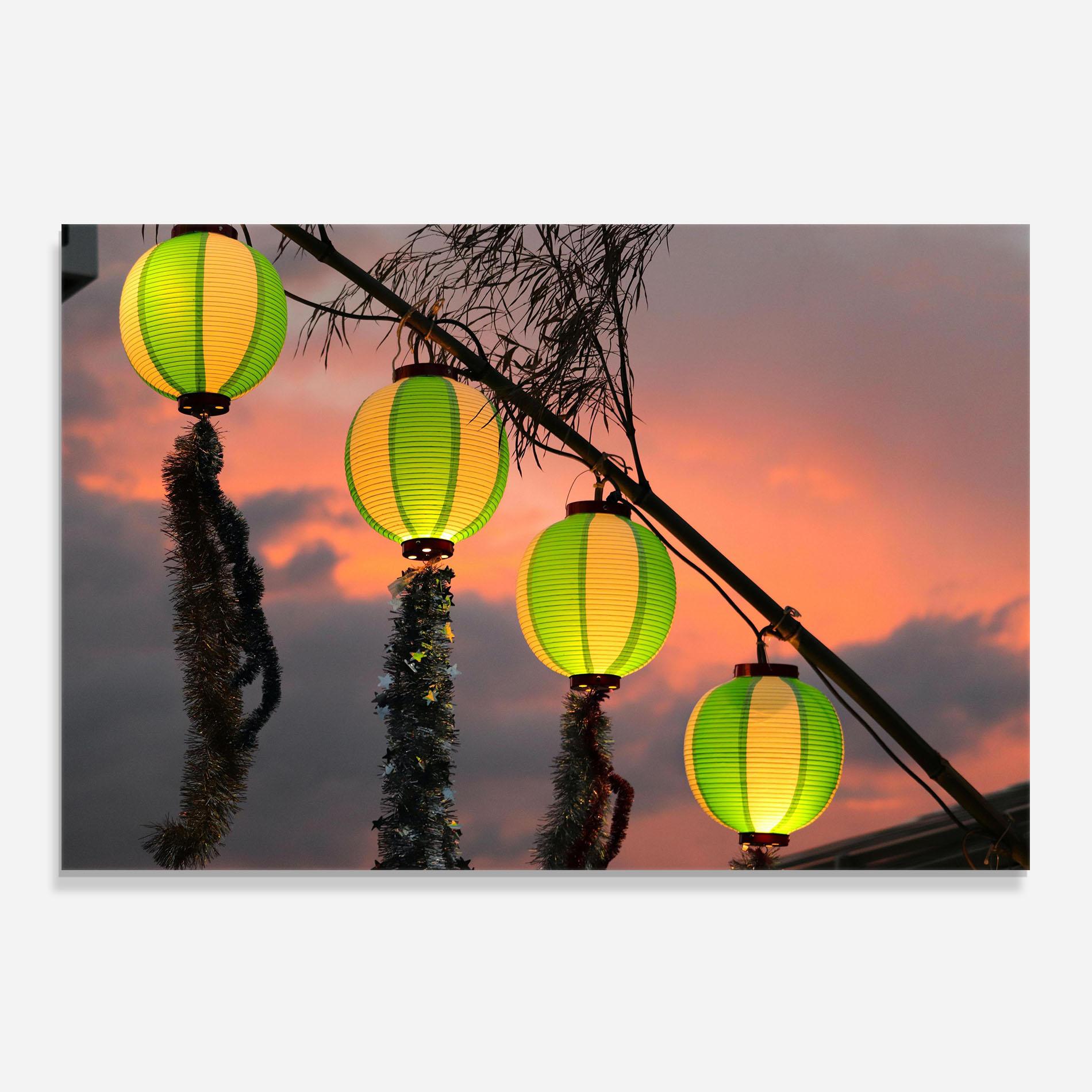 Panou Sticla Bucatarie Green Lights mockup 0