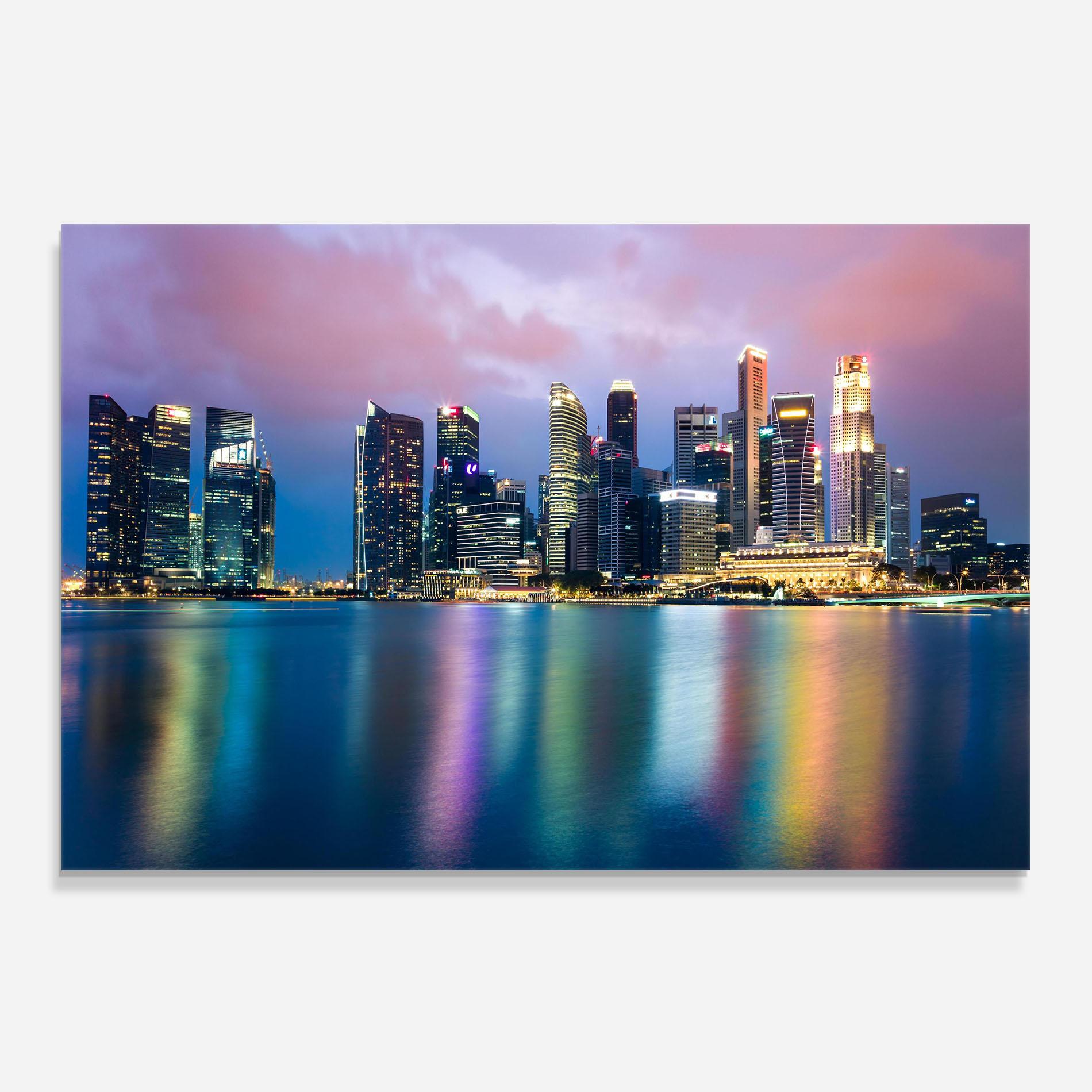Panou Sticla Bucatarie Hong Kong Skyline mockup 0