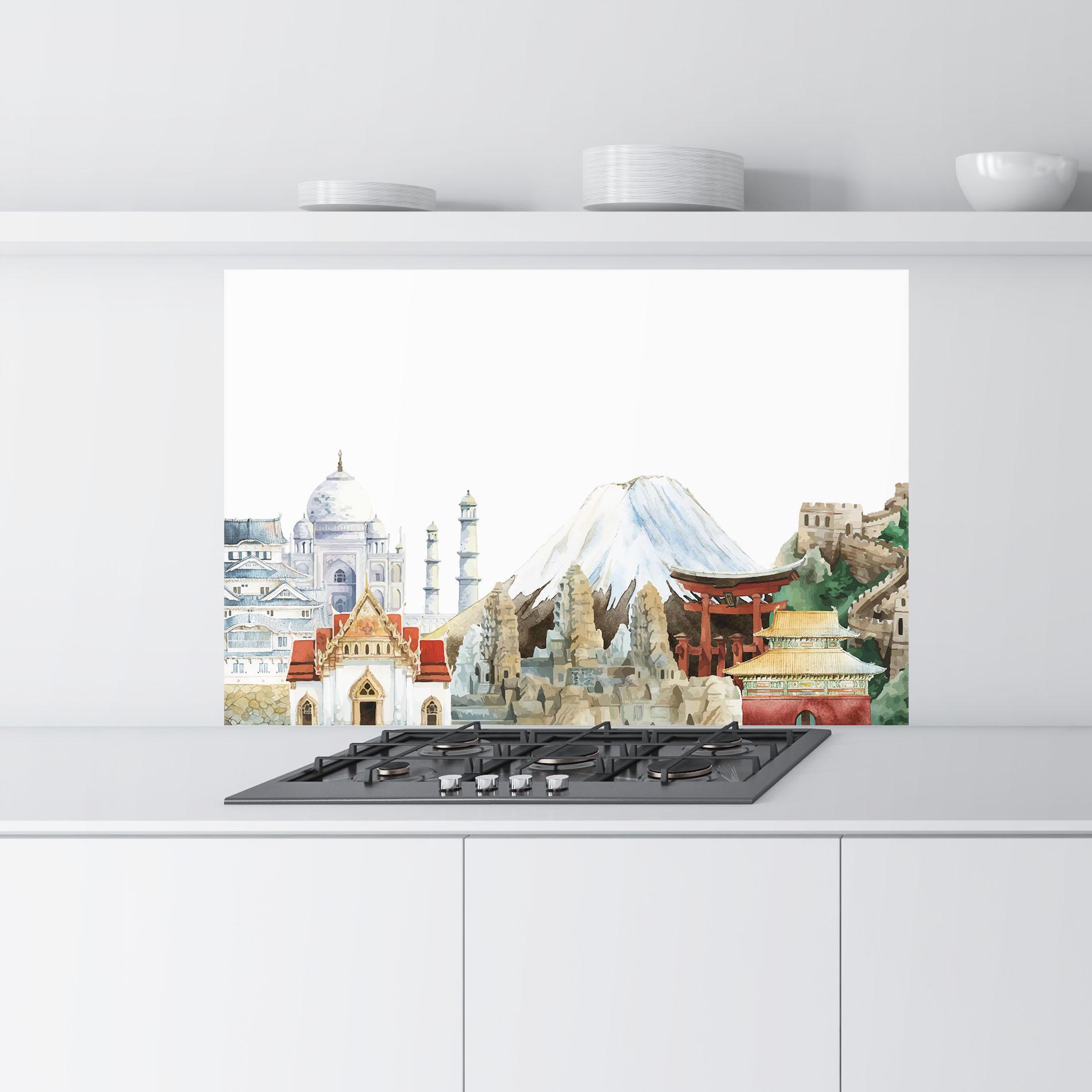 Panou Sticla Bucatarie City View Mix mockup 9